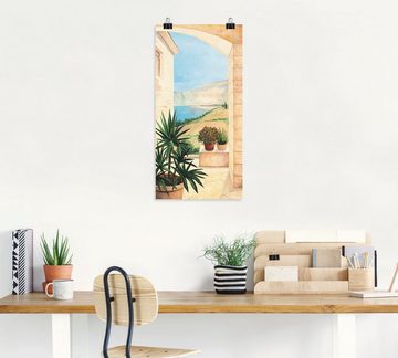 Artland Wandbild Blick auf Toskanalandschaft, Fensterblick (1 St), als Alubild, Outdoorbild, Leinwandbild, Poster, Wandaufkleber