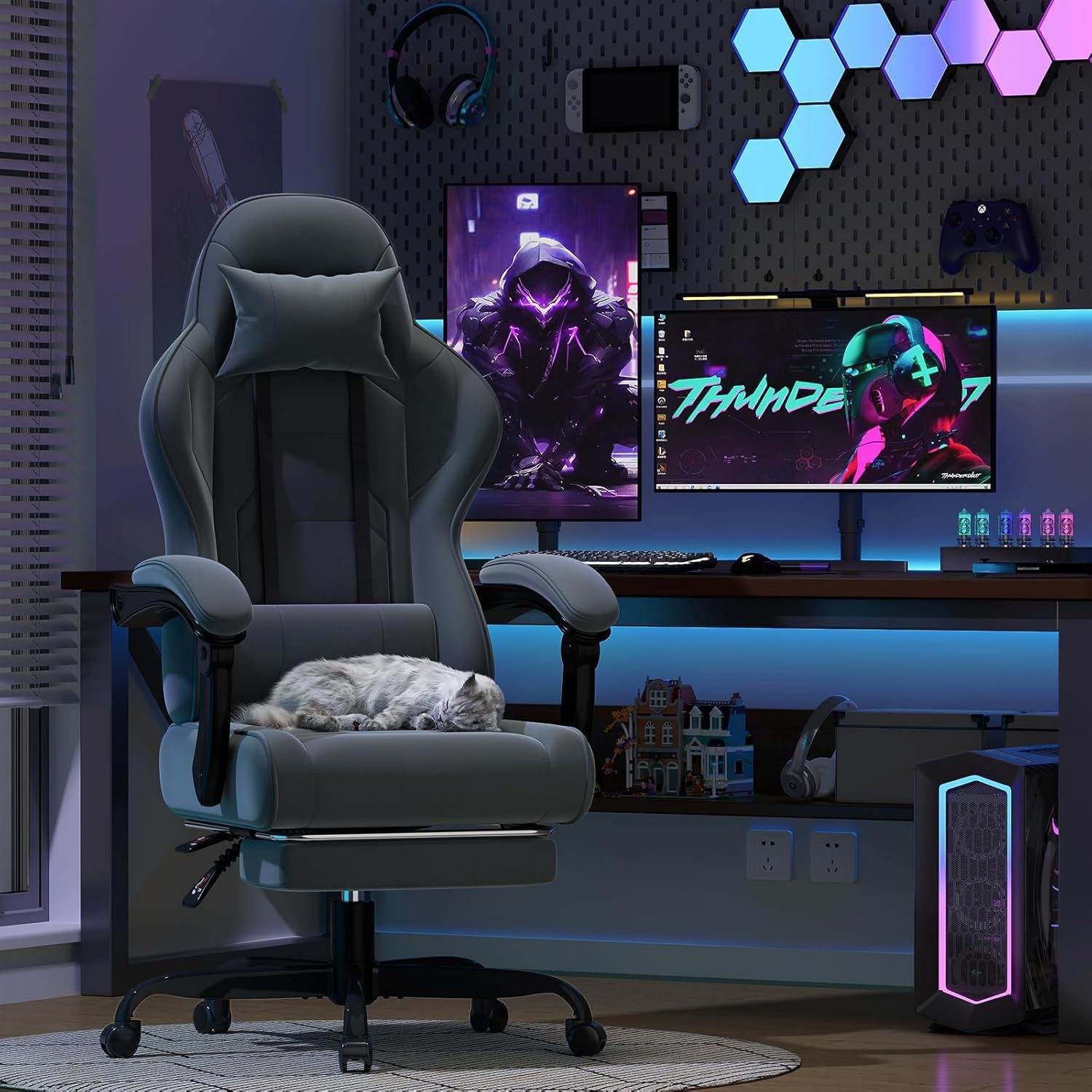 HOMALL Gaming-Stuhl Massage-Bürostuhl aus Stoff mit günstig online kaufen