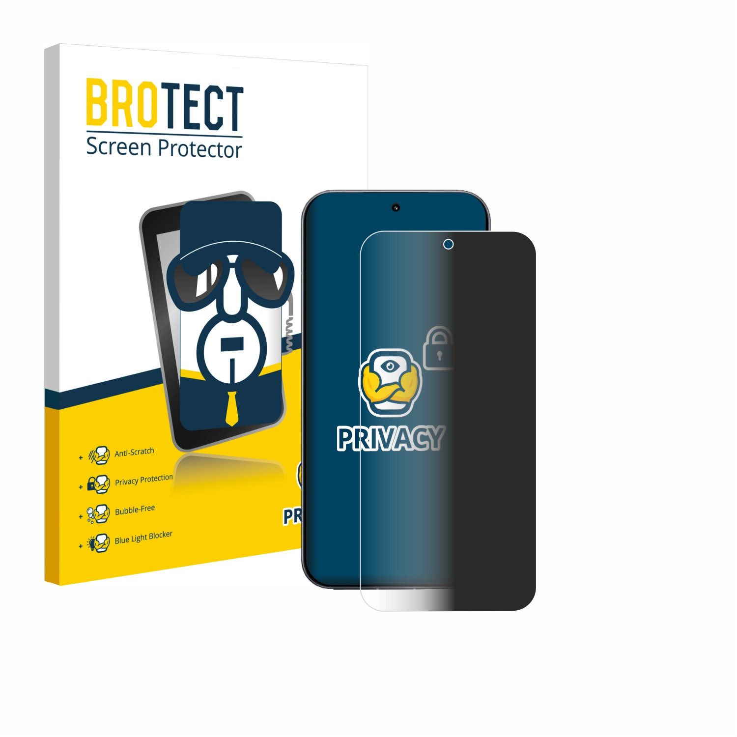 BROTECT Displayschutzfolie Sichtschutzfolie für Xiaomi Redmi K90 Pro Max, Anti-Spy Privacy Sichtschutz Blickschutzfolie Blaulicht-Schutz