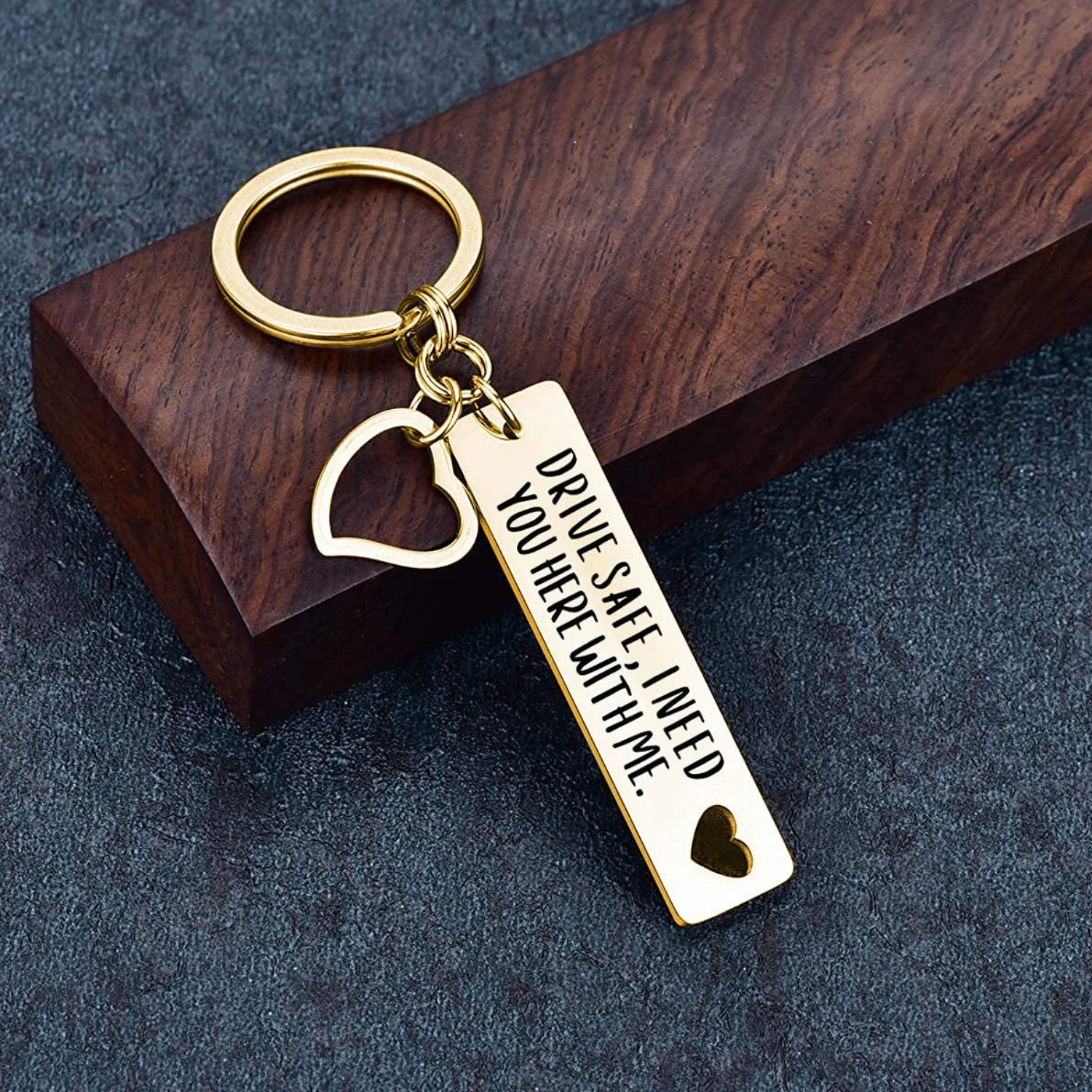 Geschenkehöhle Schlüsselanhänger mit Gravur Drive safe, günstig online kaufen