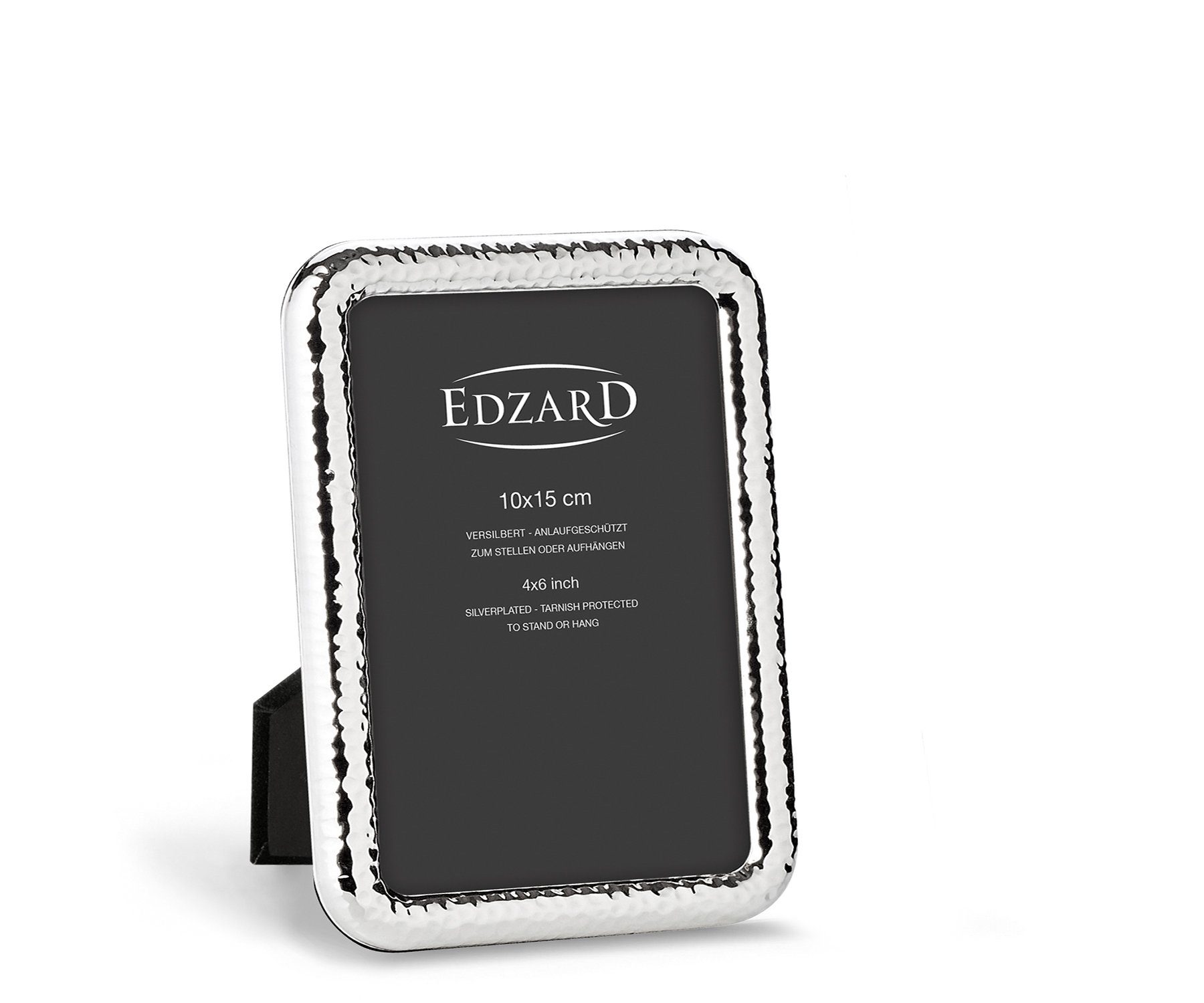 EDZARD Bilderrahmen Amalfi, versilbert und anlaufgeschützt, für 10x15 cm Bilder - Fotorahmen
