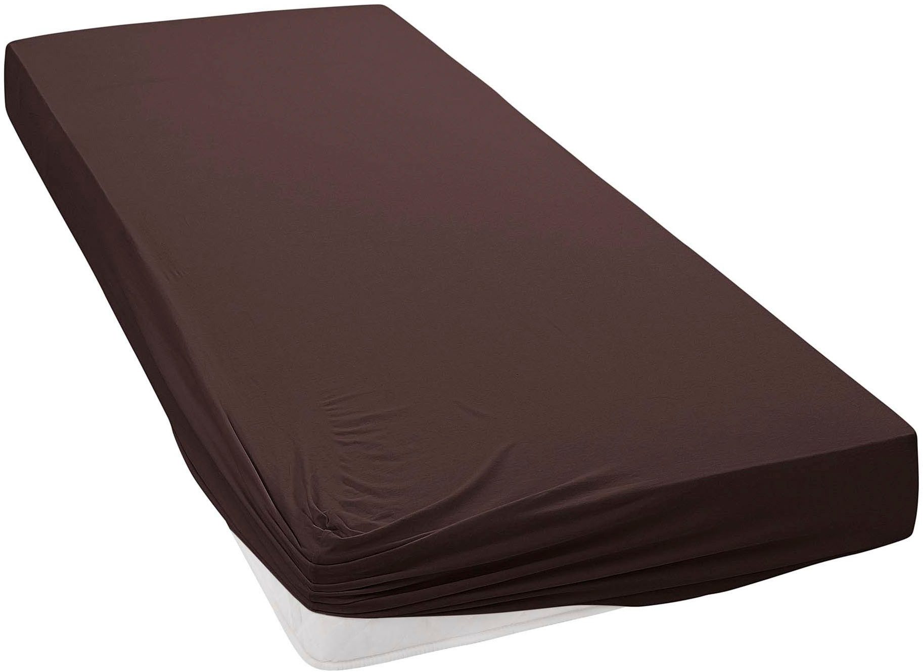 Janine Spannbettlaken MAKO-FEINJERSEY 5007, Mako-Jersey, Gummizug: rundum, (1 Stück), aus 100% Baumwolle, für Matratzen bis 26 cm Höhe – Bild 2 von 5