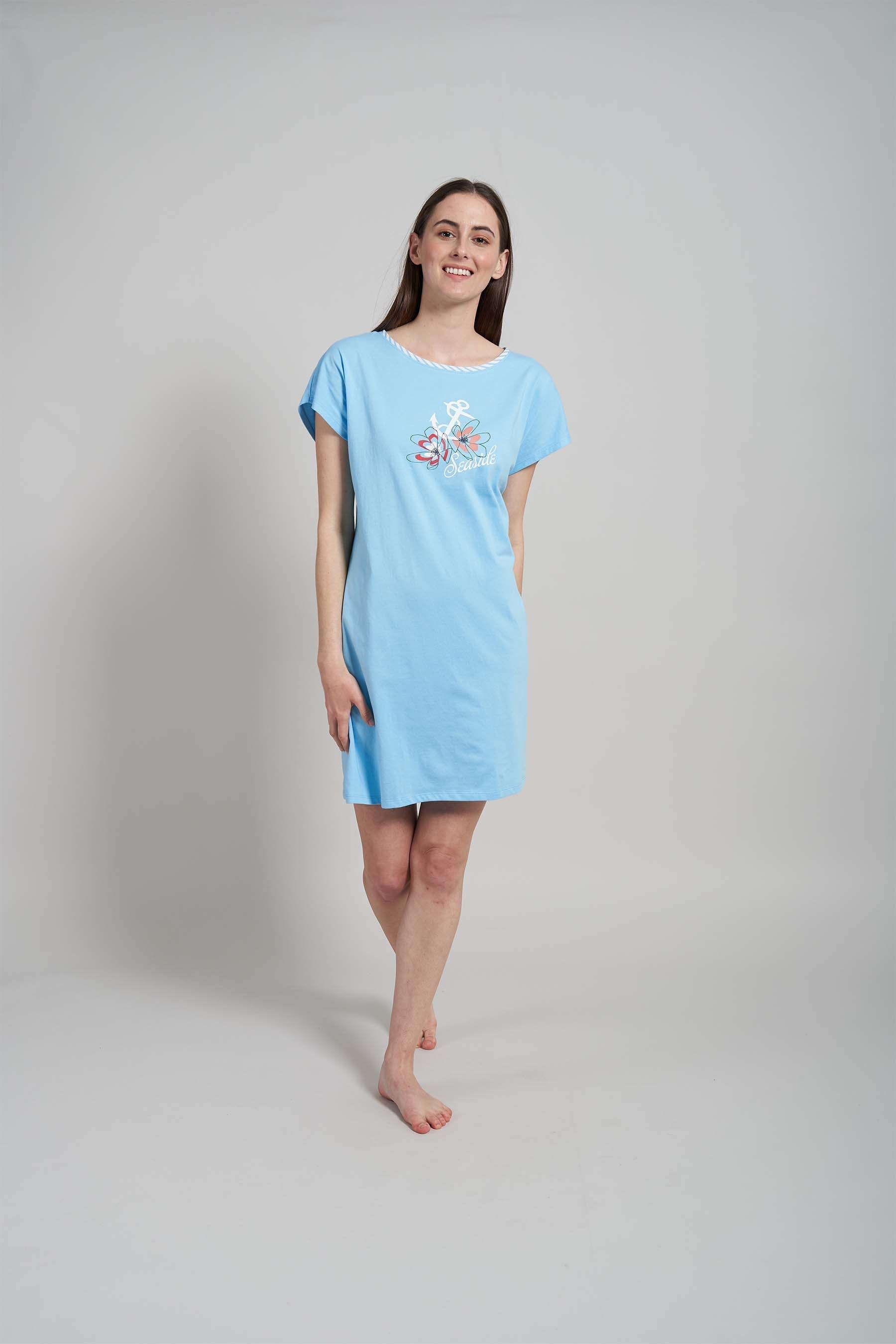GÖTZBURG blau GÖTZBURG Motivprint Nachthemd (1-tlg) Nachthemd Damen
