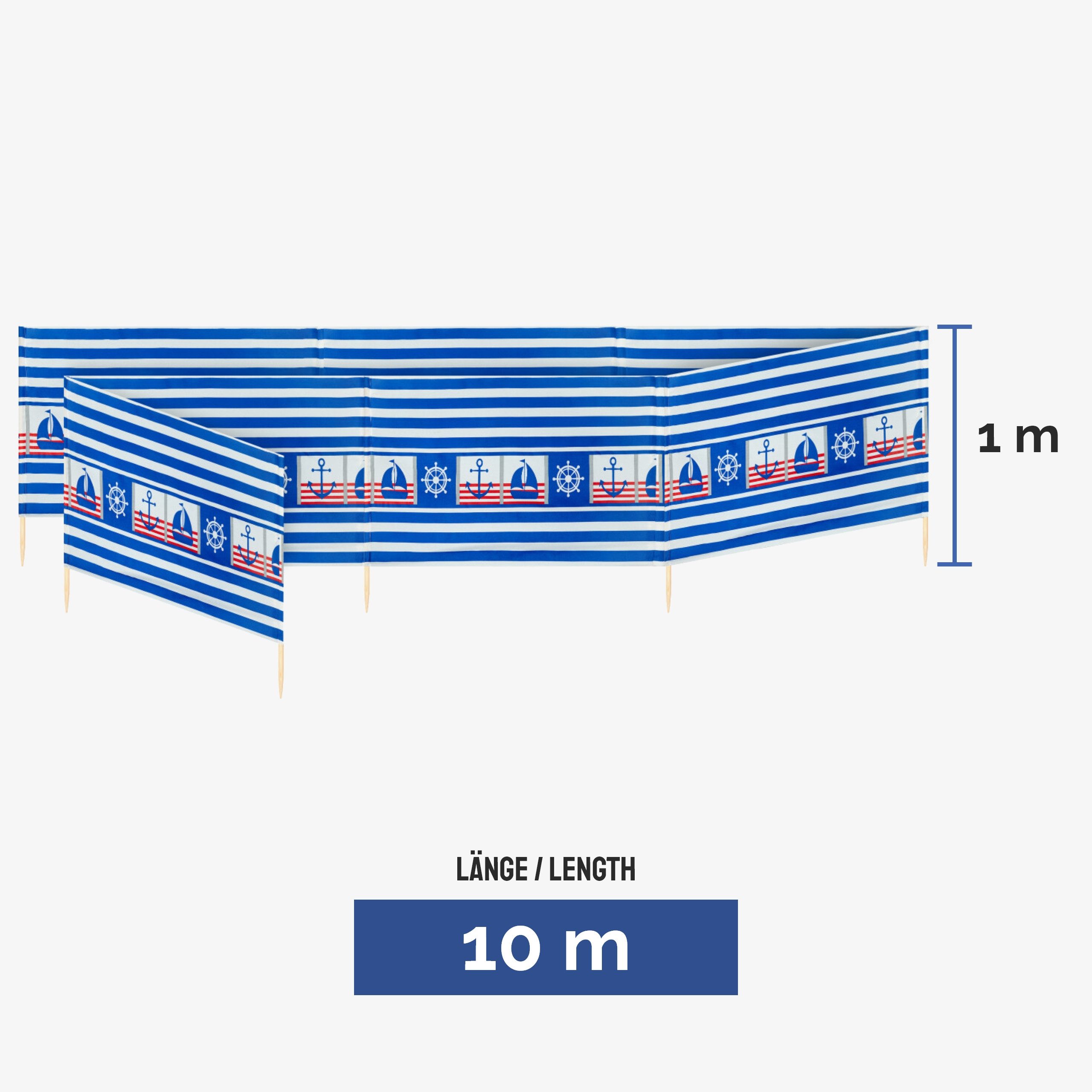 Ladeheid Windschutz Strand Sichtschutz 10m LAEX001 günstig online kaufen