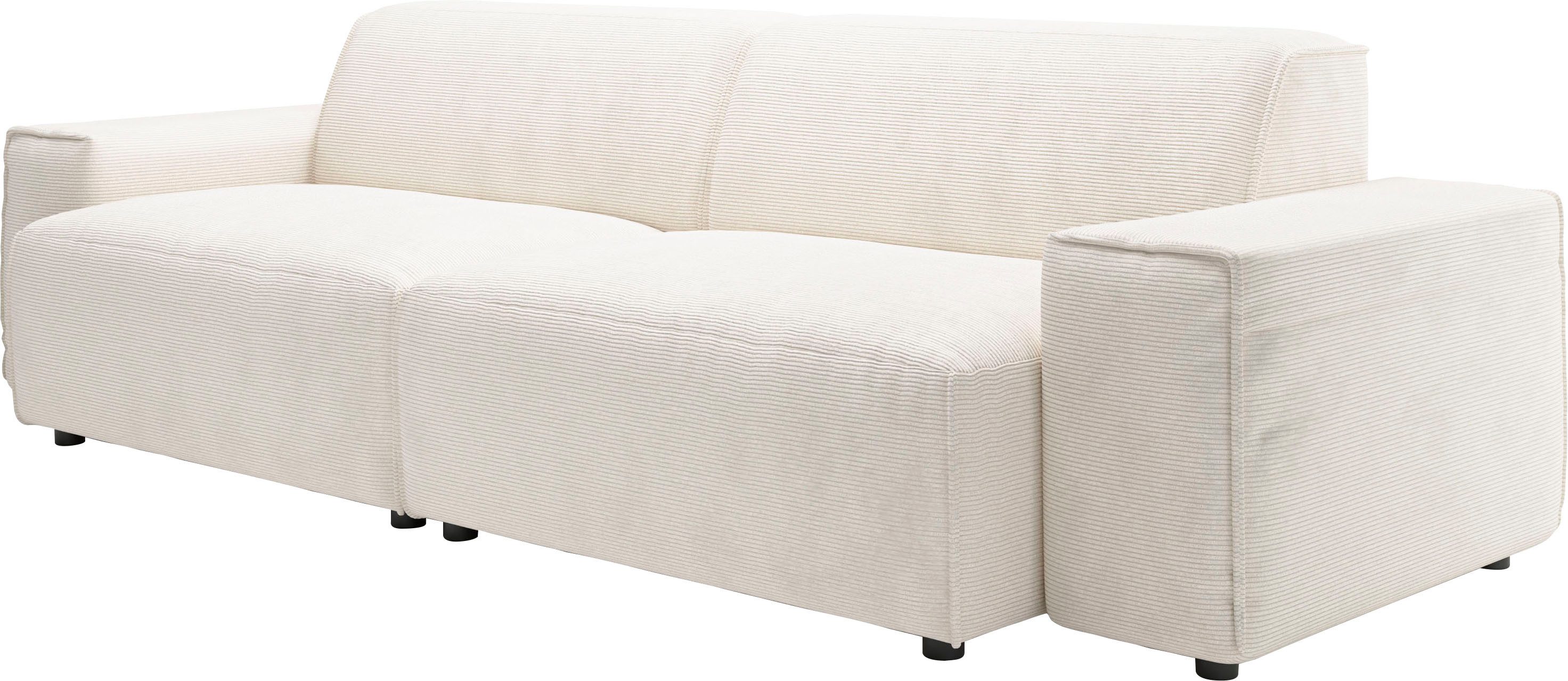 Home affaire Big-Sofa Glimminge auch in Breitcord, Feincord + Easy care-Bezug, besondere Kedernähte Zierkissen