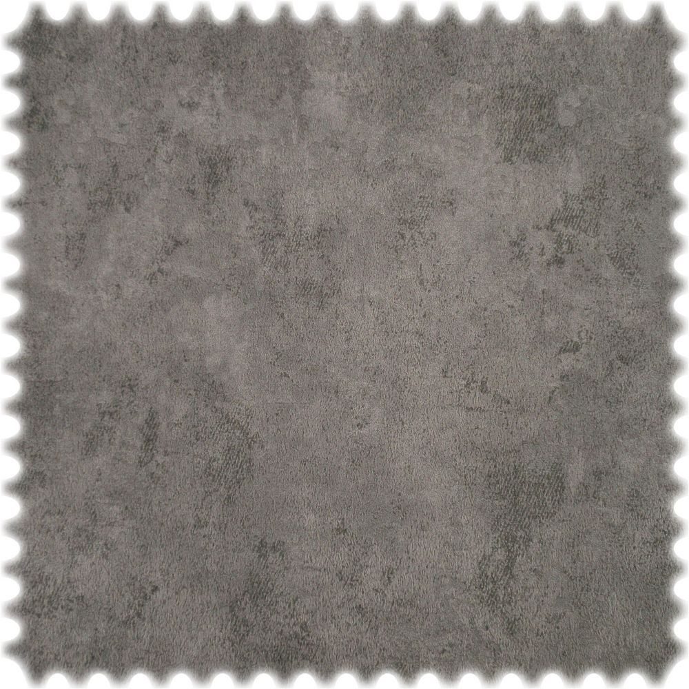 Heiro Stoff Vintage Samt Velours Möbelstoff Venedig Grau mit Fleckschutz, Meterware - Breite:140 cm