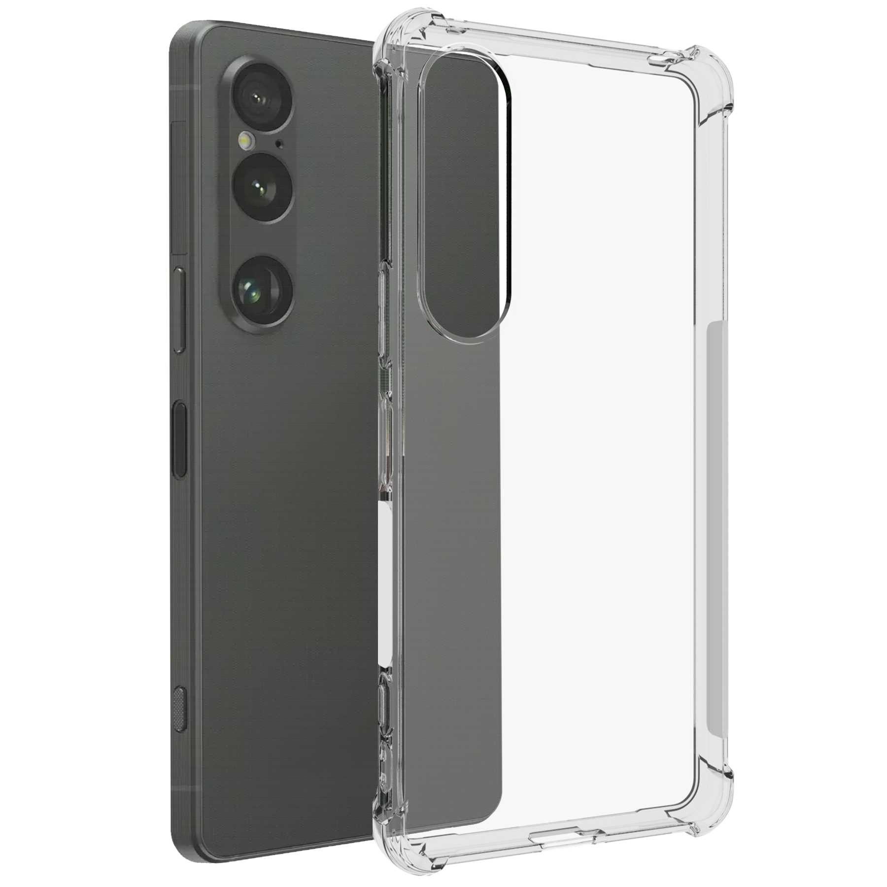 mtb more energy Smartphone-Hülle Clear Armor Case für Sony Xperia 1 VI, Transparente TPU Schutzhülle Case Backcover mit Anti-Shock Verstärkung