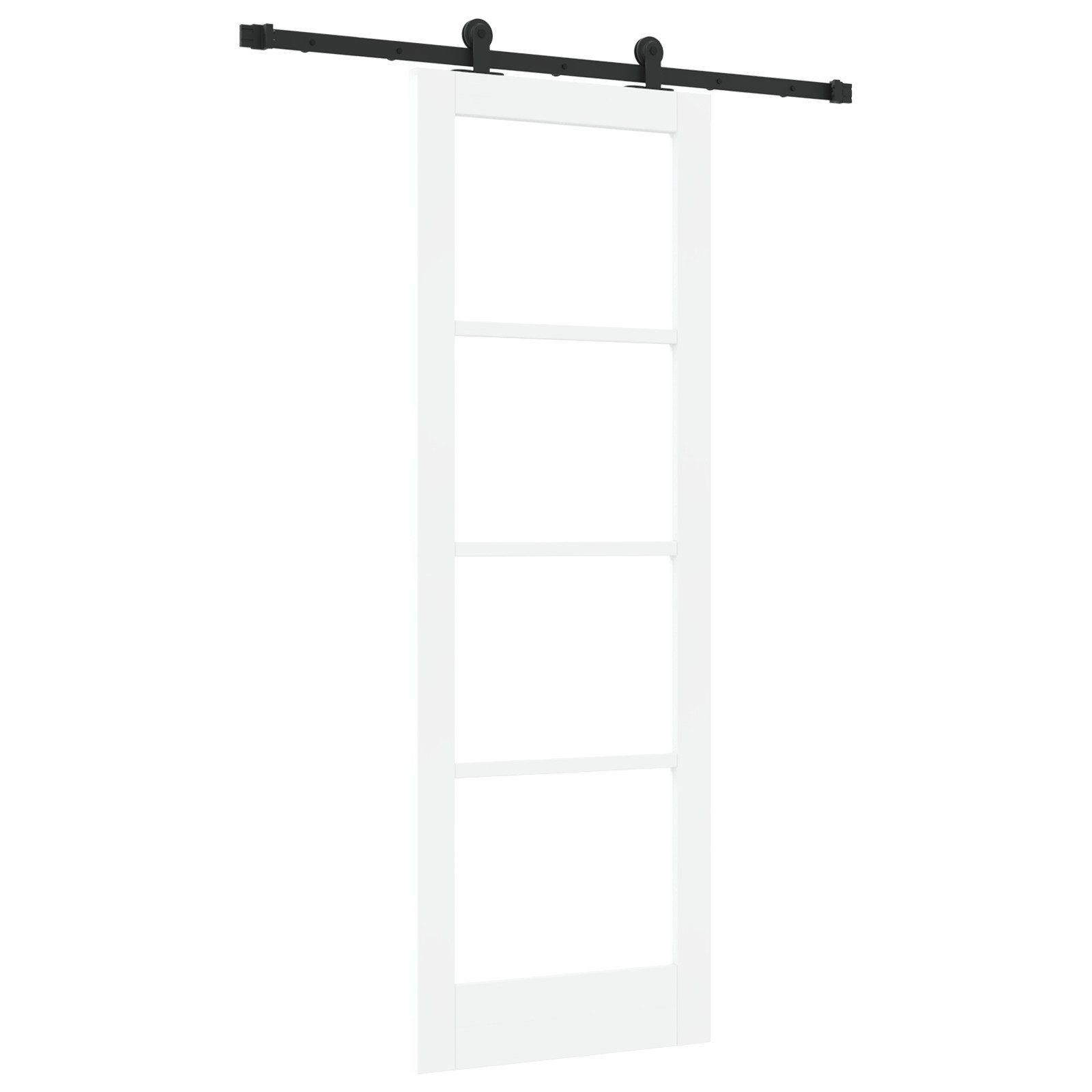 vidaXL Haustür Schiebetür mit Beschlägen ORKDAL Weiß 73,5x211 cm (1-St)