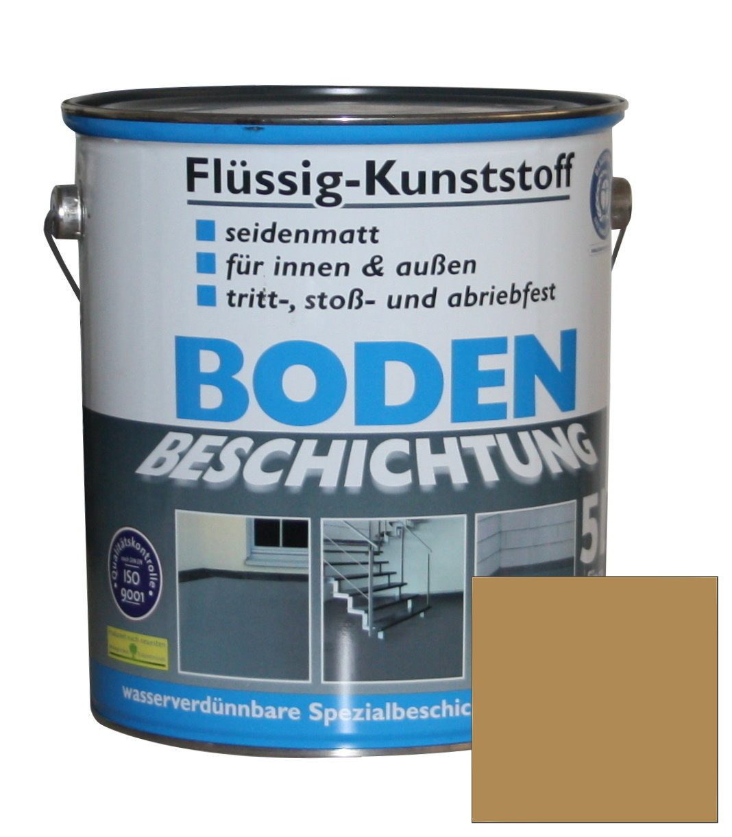 Wilckens Farben Bodenversiegelung, Flüssig-Kunststoff 5 L Bodenbeschichtung RAL 1011 Braunbeige
