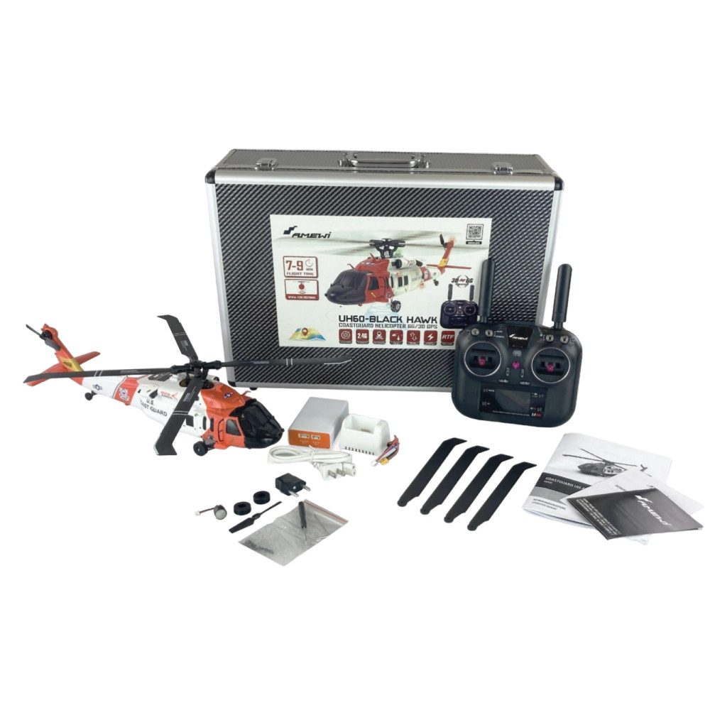 Amewi RC-Helikopter 25337 - Black Hawk Coastguard Helikopter - orange
