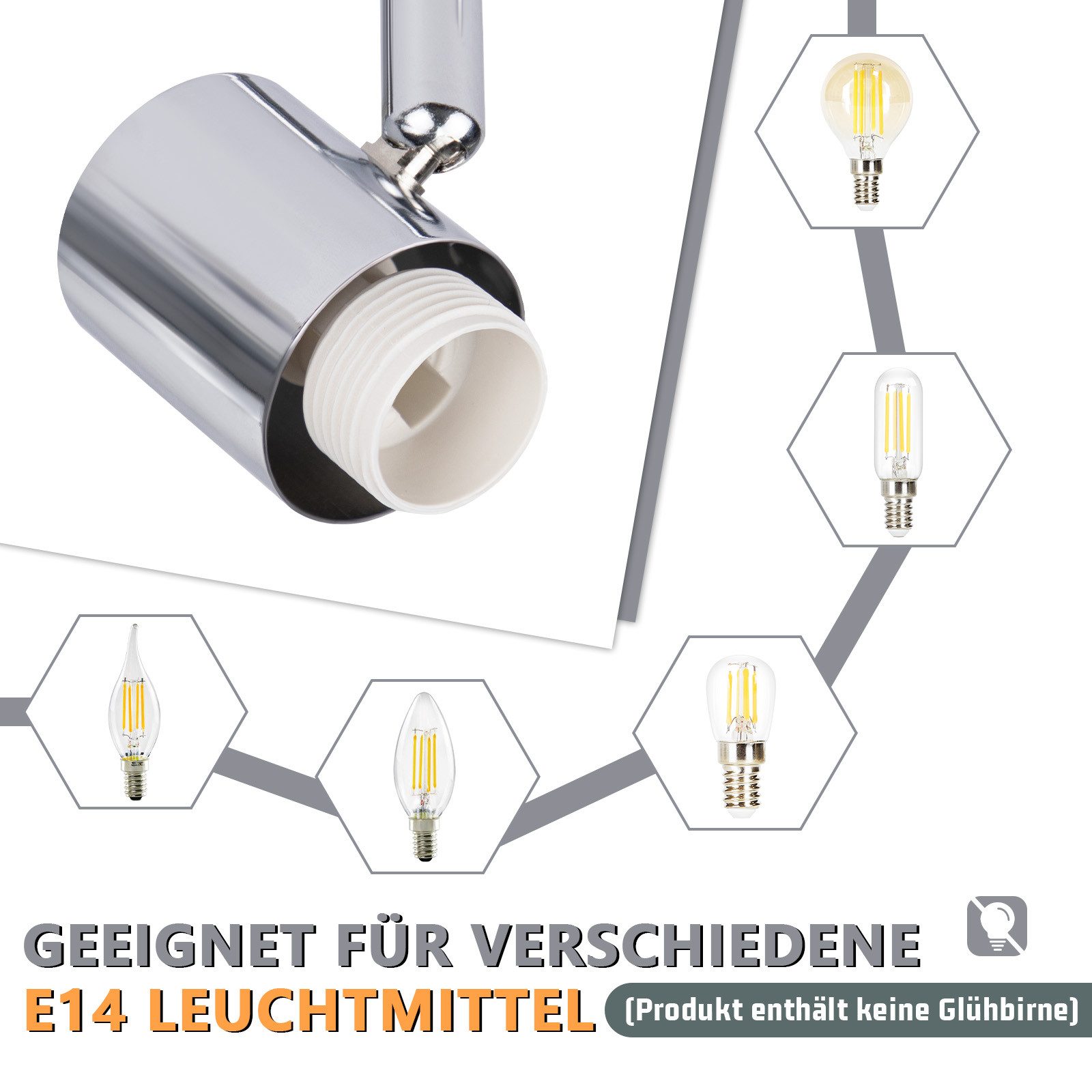 ZMH Deckenstrahler 1 Flammig Deckenleuchte Vintage günstig online kaufen
