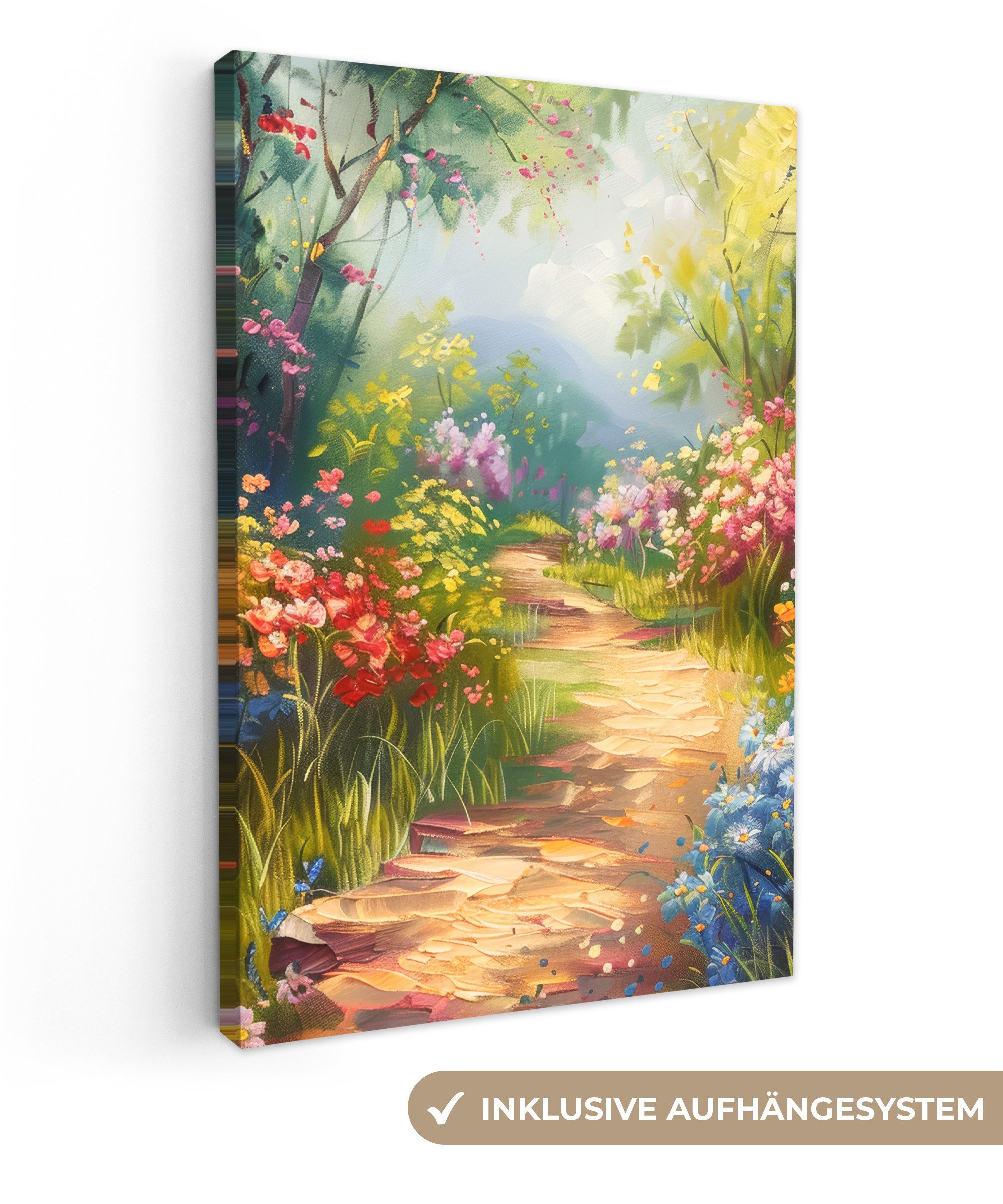 OneMillionCanvasses® Leinwandbild Natur - Landschaft - Blumen - Farbenfroh, günstig online kaufen