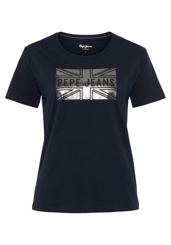 Pepe Jeans T-Shirt PEARL (1-tlg), In figurbetonter Passform mit  Rundhals-Ausschnitt