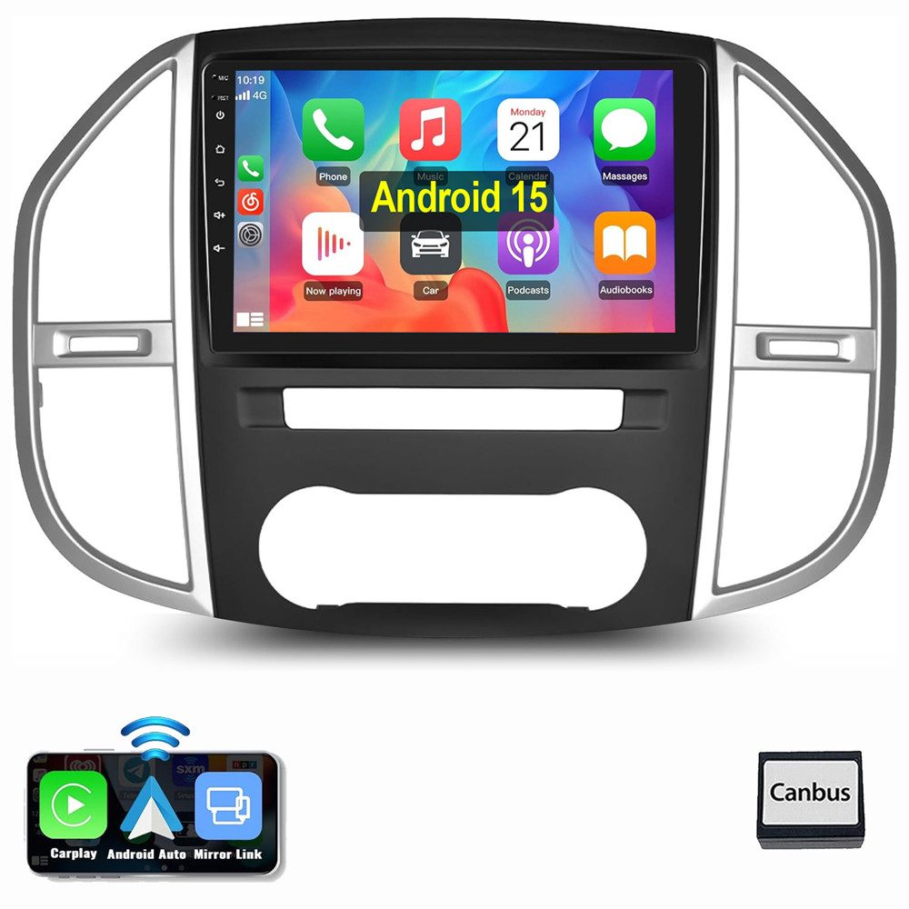 ESSGOO 10 ZOLL IPS Für Mercedes Benz W447 2013 2014-2020 Autoradio Autoradio (Digitalradio (DAB), RDS, FM, AM, Apple Carplay Android Auto GPS Navi WIFI BT SWC EQ)