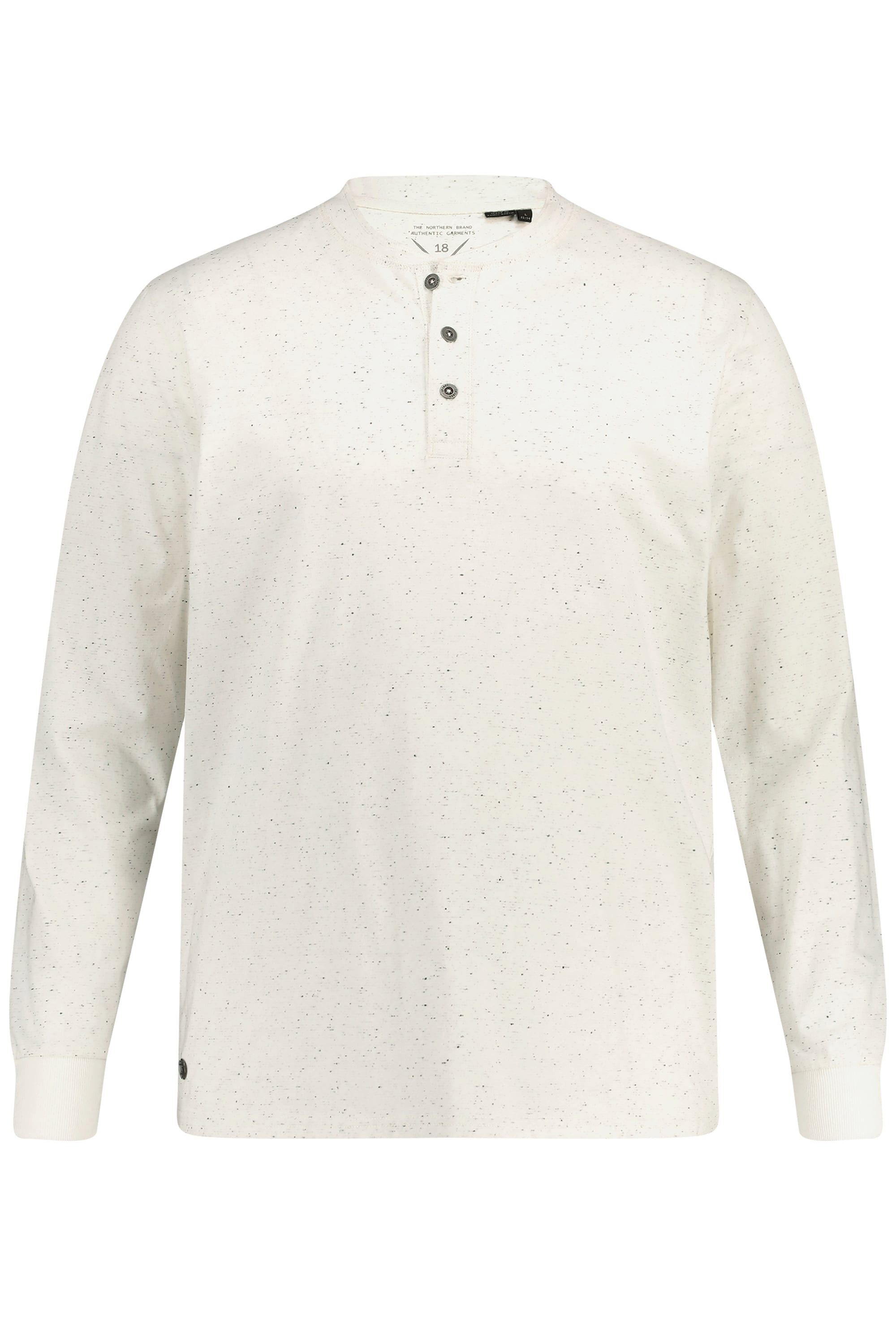 JP1880 T-Shirt Henley Langarm Strukturjersey Rundhals günstig online kaufen