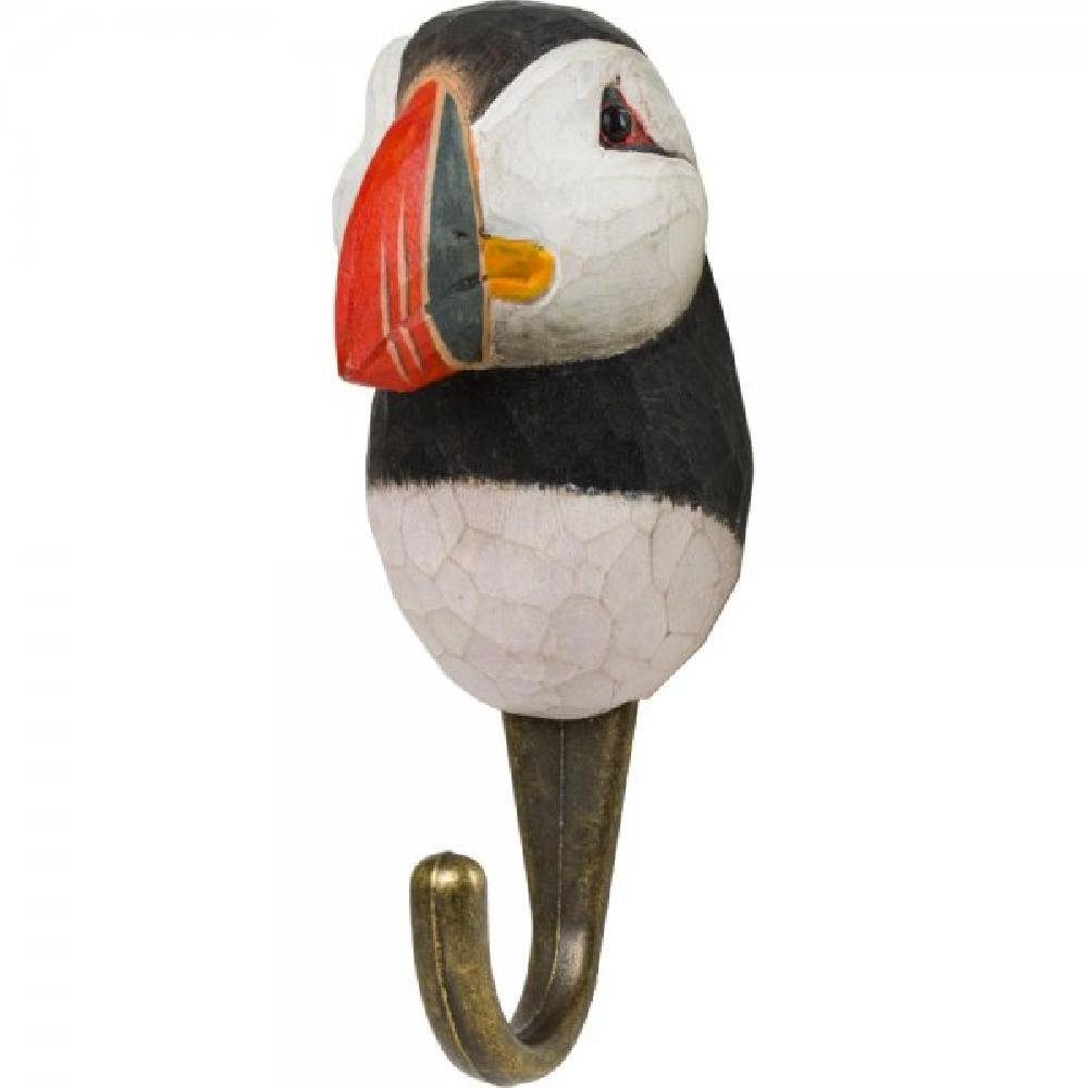 Wildlife Garden Garderobenhaken Hand-carved Hook Atlantic Puffin