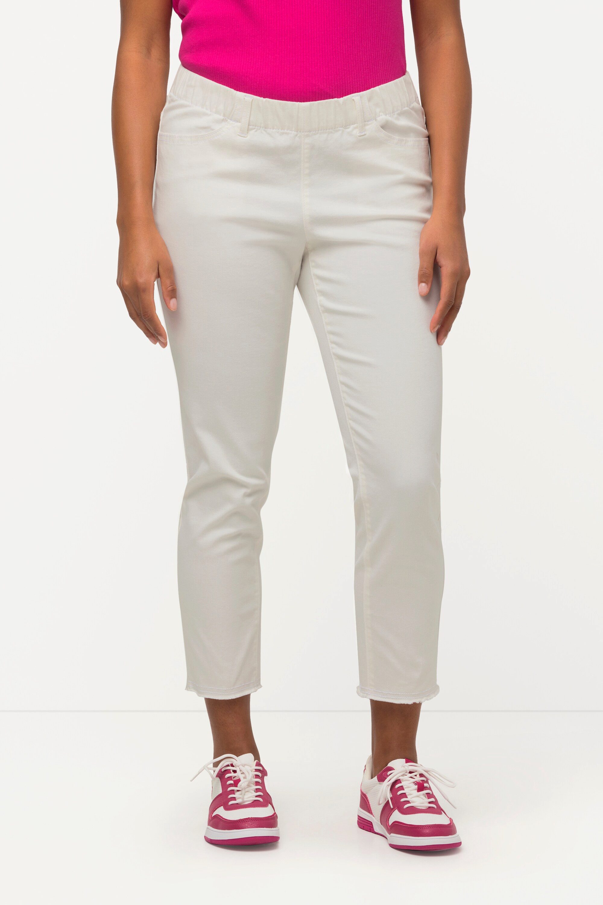 Ulla Popken 7/8-Hose 7/8-Hose Sienna Fransensaum günstig online kaufen