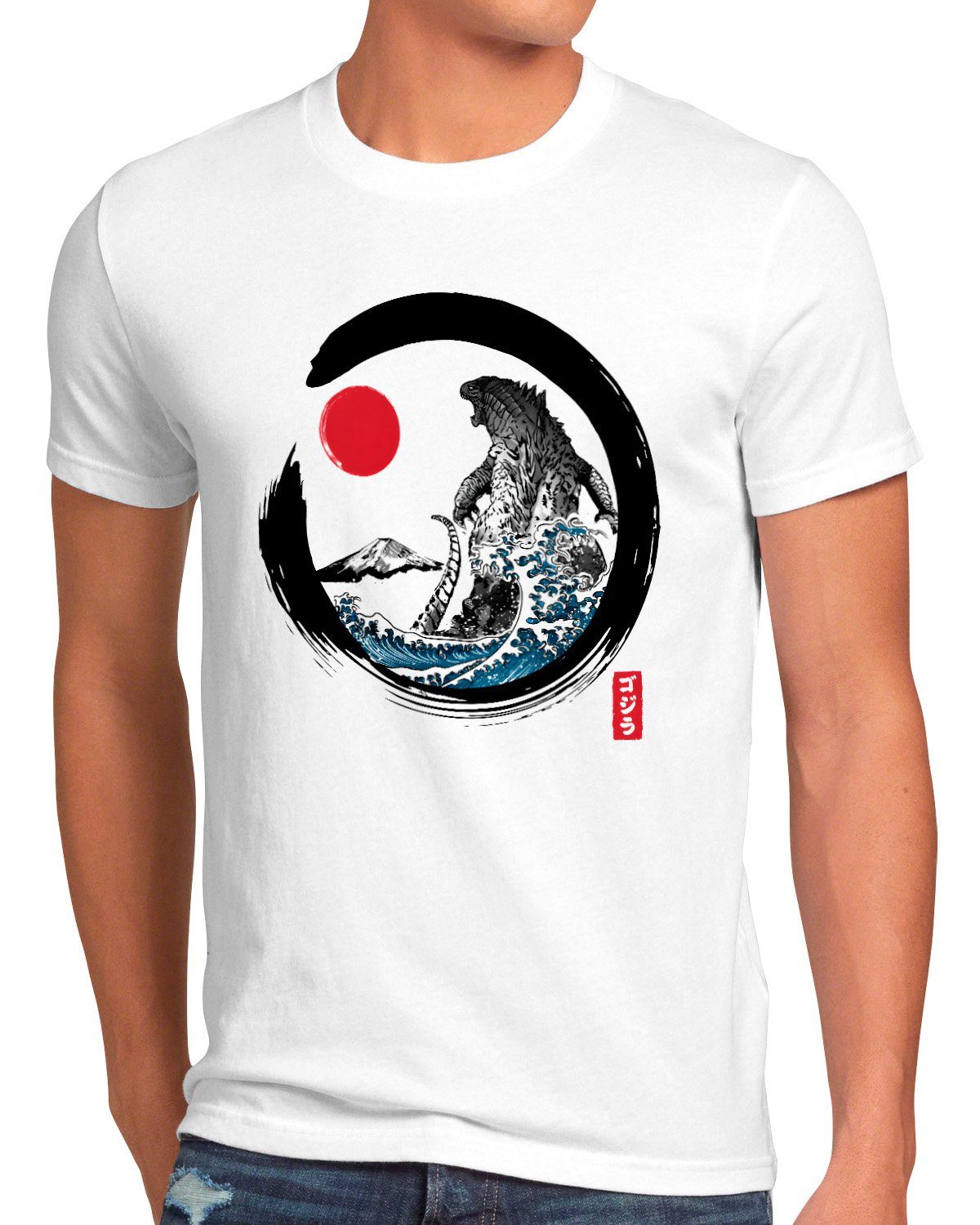 style3 godzilla japan Print-Shirt kaiju tokio monster nippon
