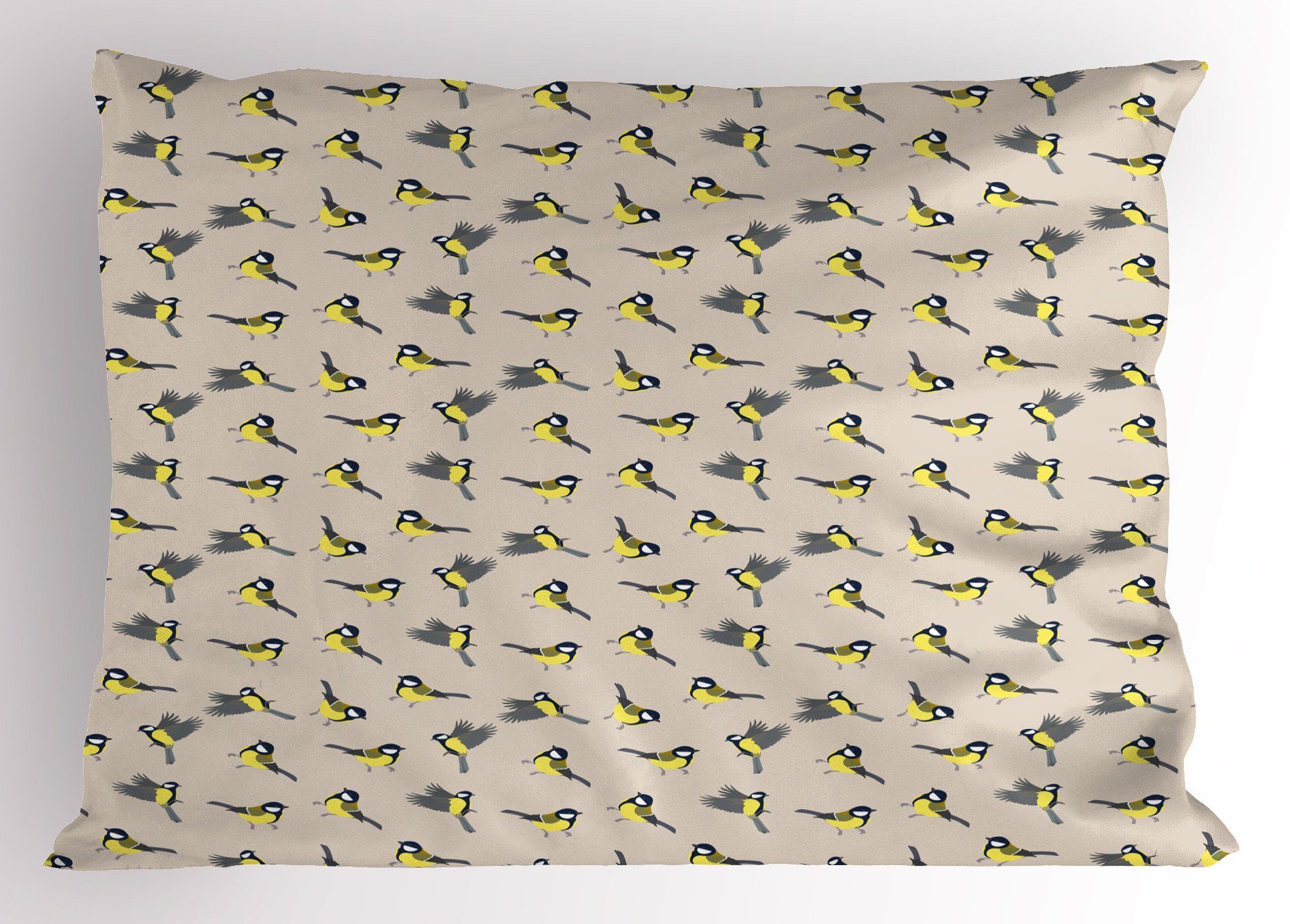 Kissenbezüge Dekorativer Standard King Size Gedruckter Kissenbezug, Abakuhaus (1 Stück), Gelber Vogel Avian Tiere Kunst