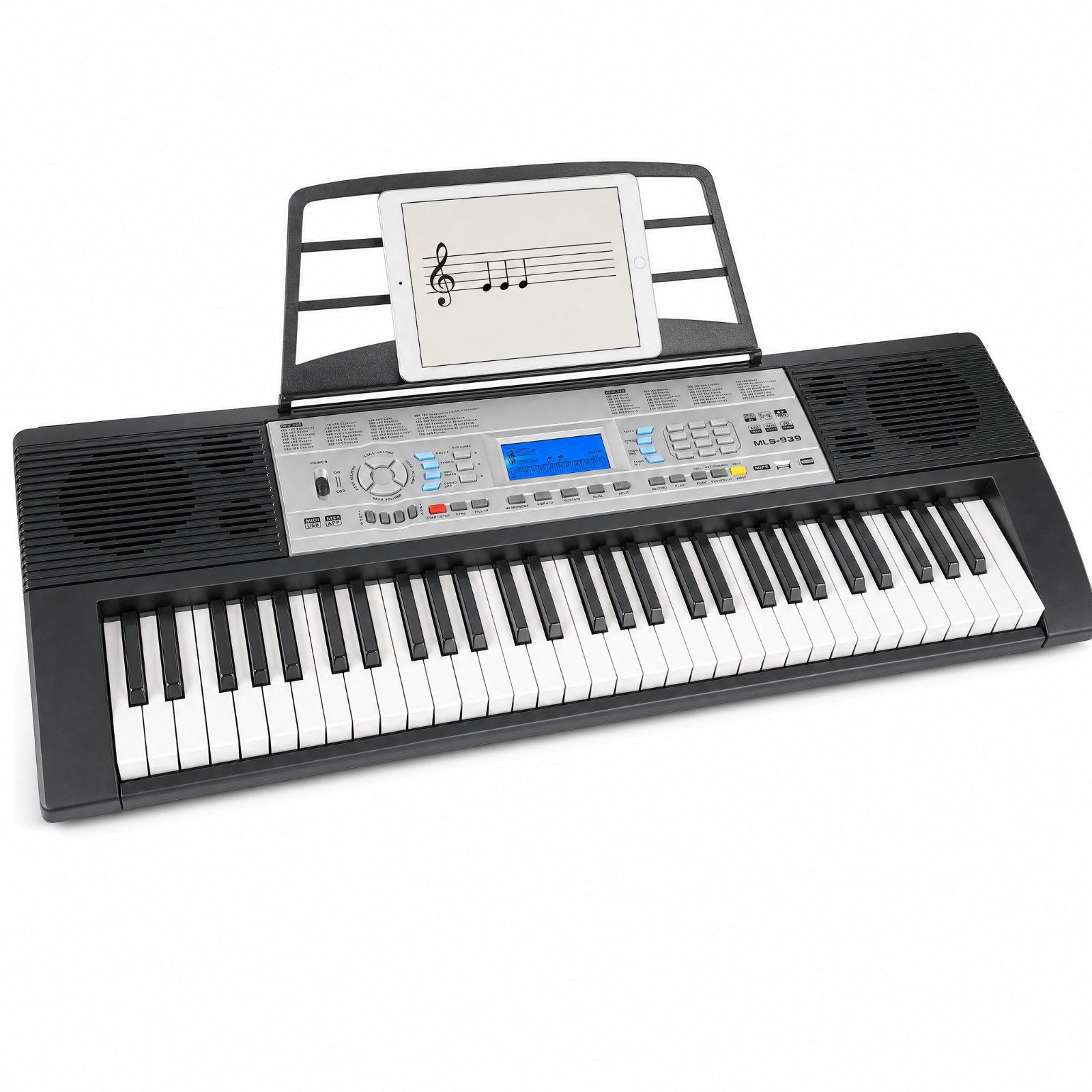 TLGREEN Digitalpiano Keyboard Piano 61 Tasten (Einsteiger E-Piano mit LCD-Display, 500 Klänge, Lernfunktion, MIDI & USB-Anschluss), 61-Tasten E-Keyboard für Kinder und Erwachsene