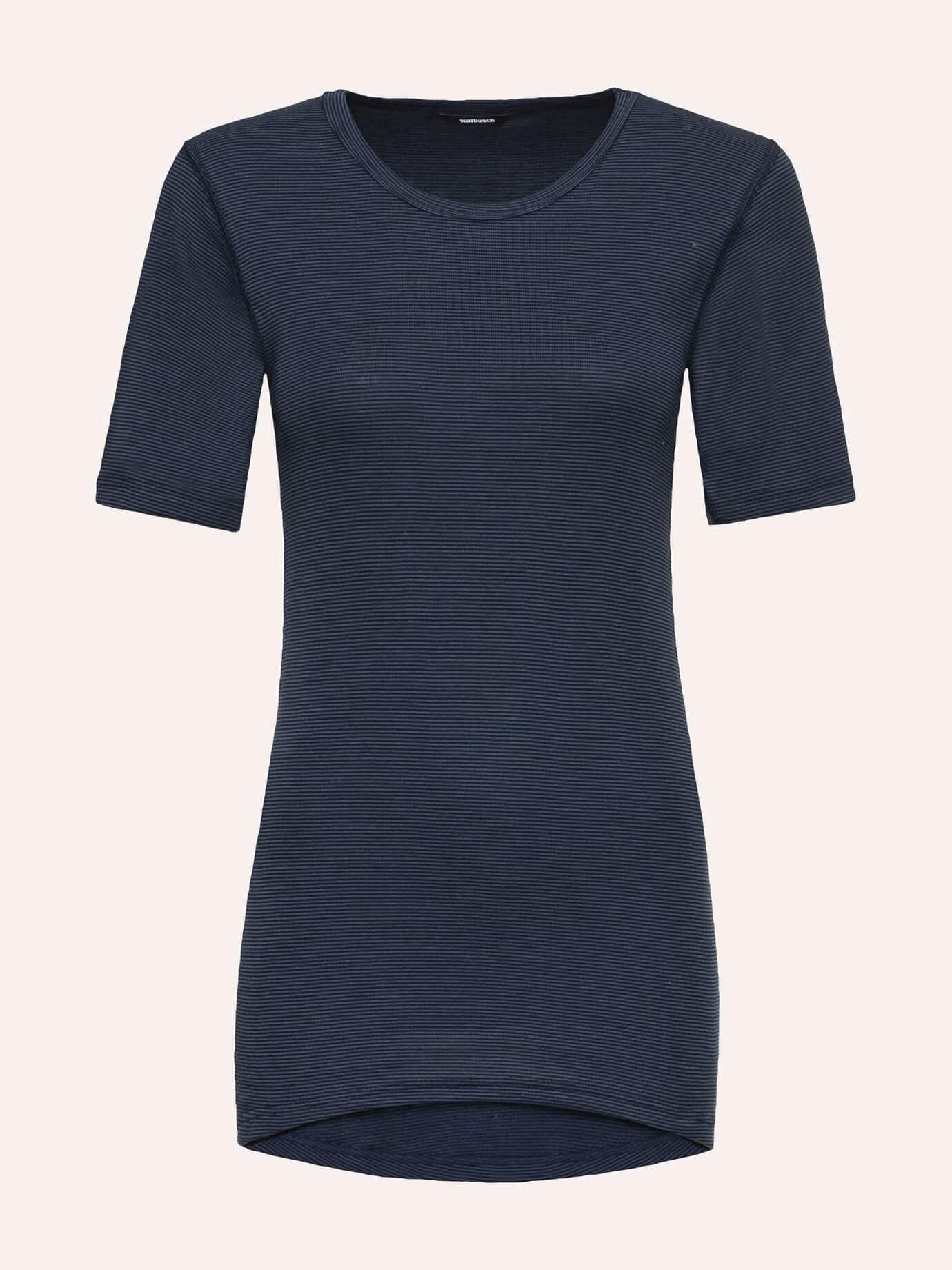 Walbusch T-Shirt Herren Thermo-Shirt 2er-Pack Rundhals Baumwollmix wärmend Unterhemd, innen angeraut und nahtlos (Schlauch), pflegeleicht