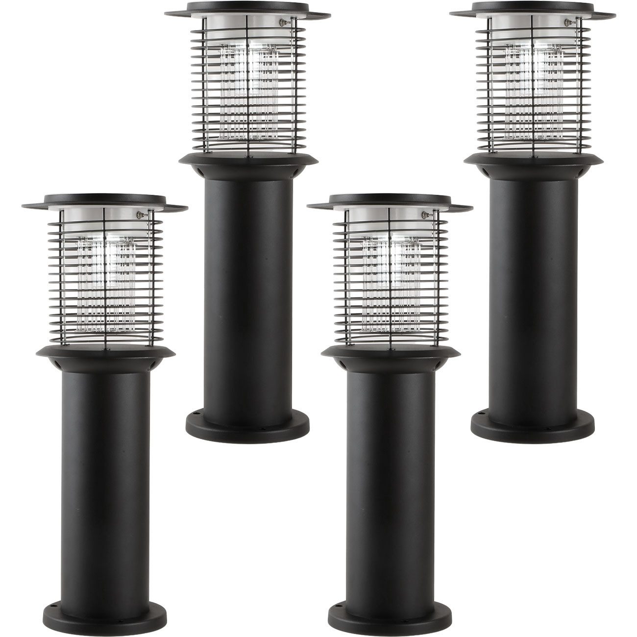 shop'n smile ideoon LED Gartenleuchte Solar Gartenlampe LED Wegeleuchte UV Insektenschutz deckt 50-100 m², LED fest integriert, Deckt 50–100 m² ab, UV Insektenschutz 15lm, IP44, 25x60 cm