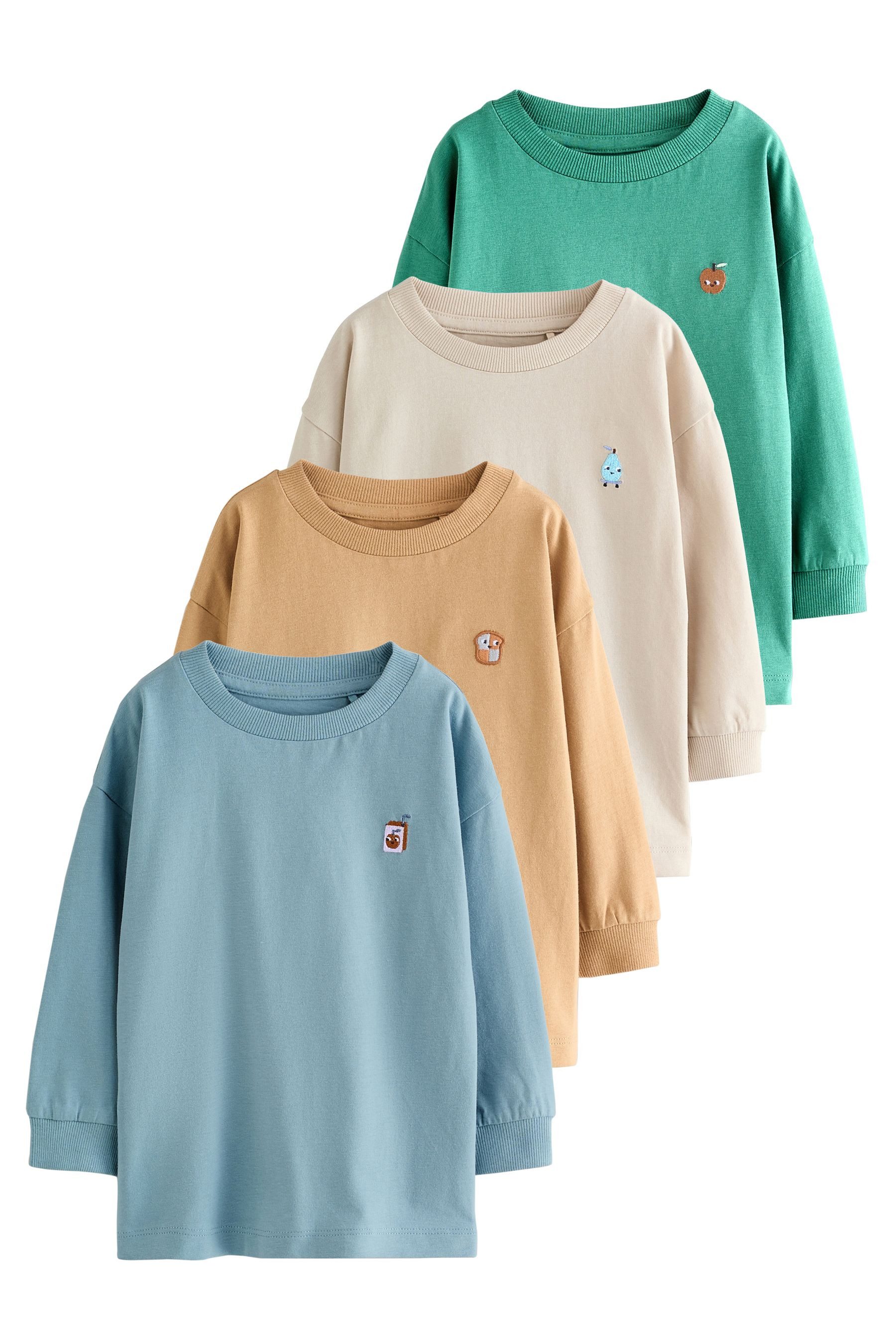 Next Langarmshirt 4er-Pack Langarmshirts mit Grafik-Print günstig online kaufen