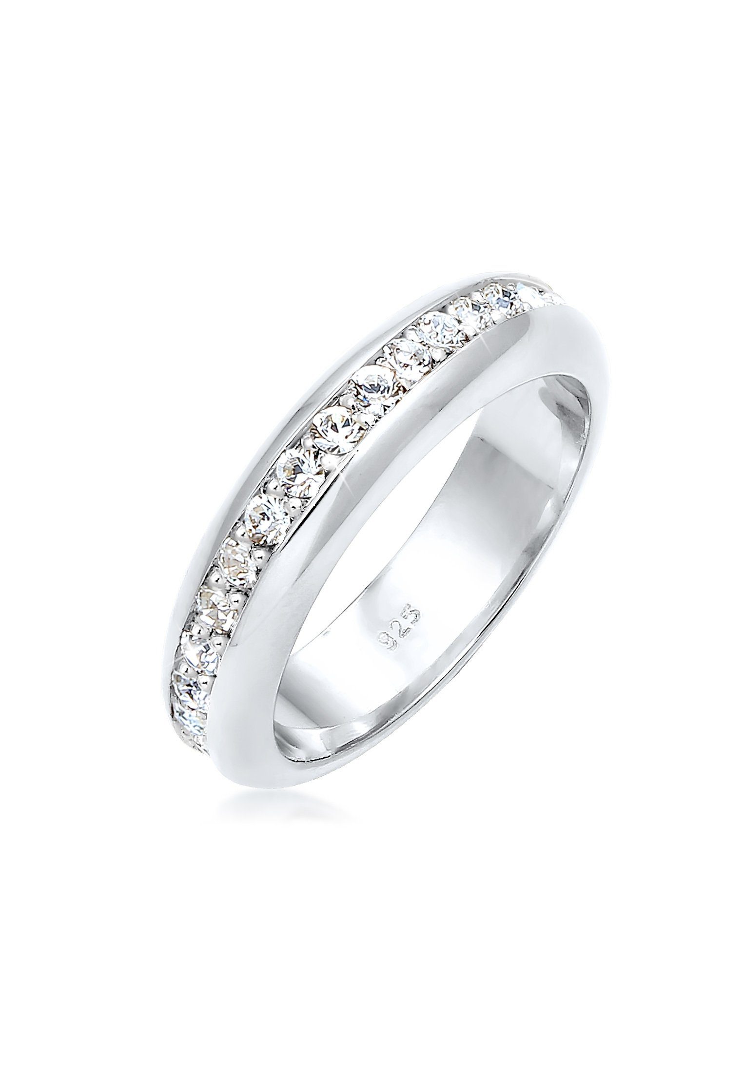 Elli Premium Fingerring Cocktail Bandring Kristalle 925 Silber