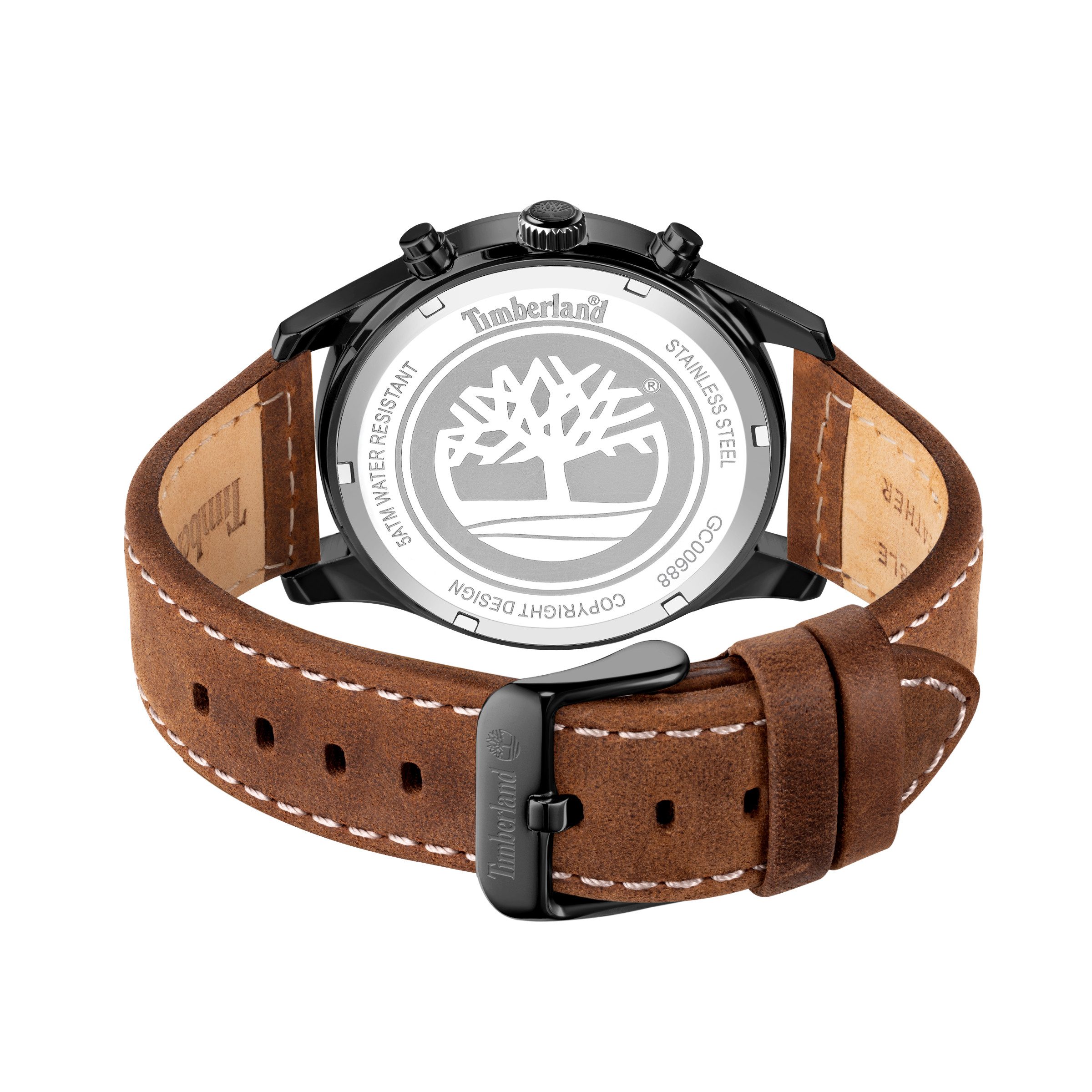 Timberland Chronograph Killington Peak TDWGC0068802, Quarzuhr, Armbanduhr, Herrenuhr, Lederarmband, analog, Tag