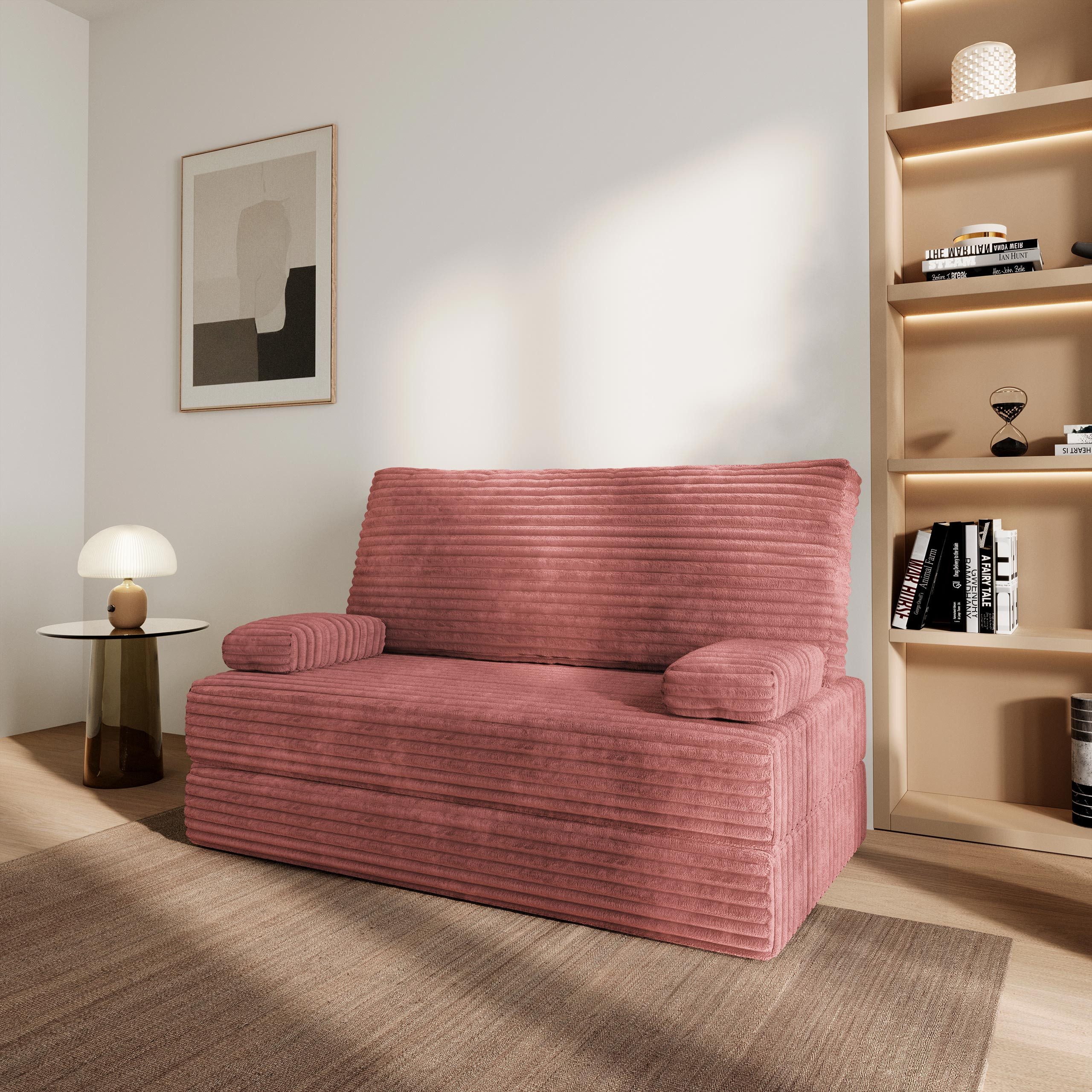 Masseno Sofa LADIA mit Schlaffunktion, Schlafsofa, Schaumstoffsofa