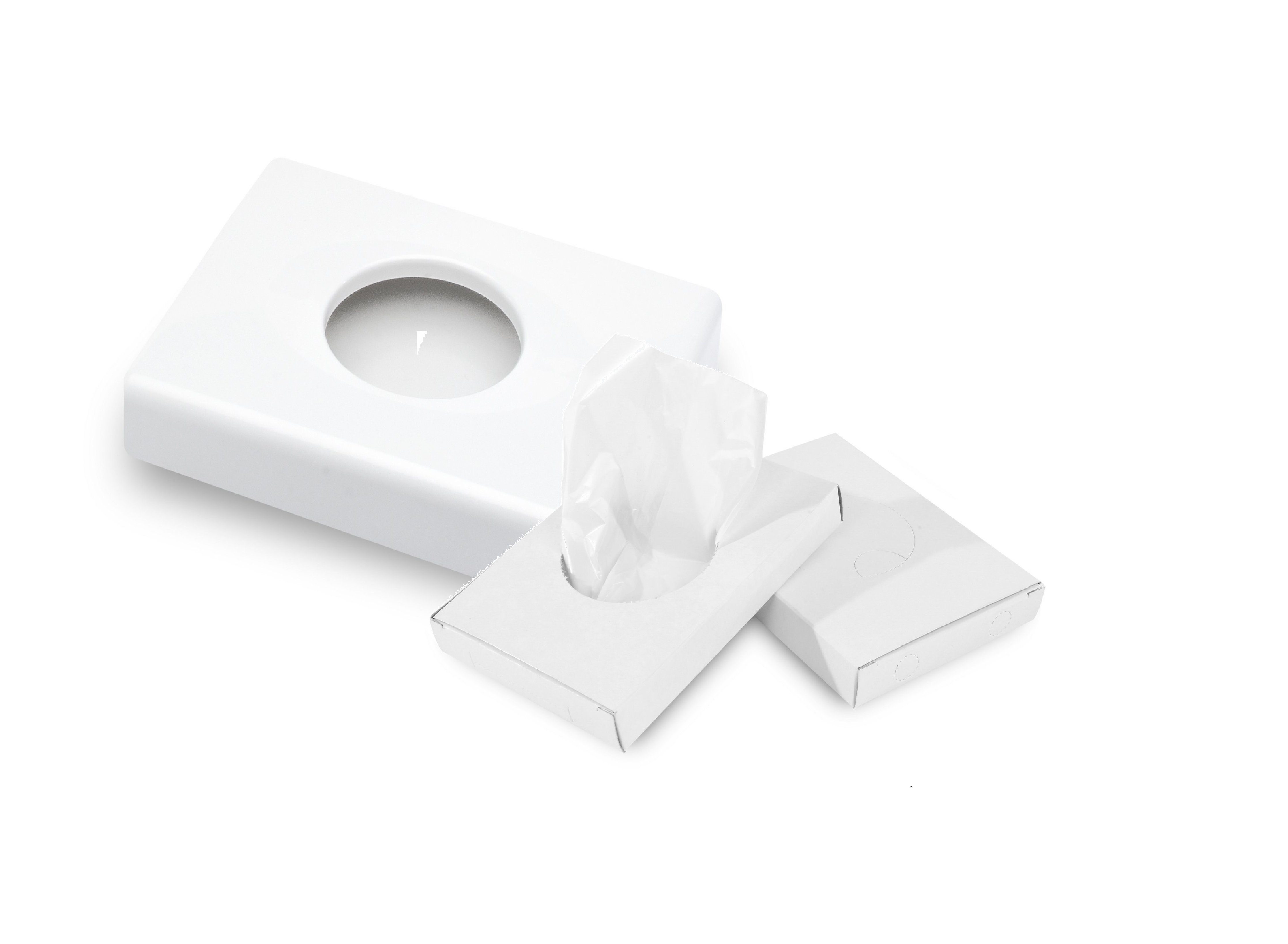 Hypafol Hygienebeutelspender SET mit 6 x 30 Stk. Hygienebeutel, (Edelstahl Spender oder aus Kunststoff in Chrom & Weiß), Achtung: Artikel ist sowohl einzeln als auch im Set verfügbar!