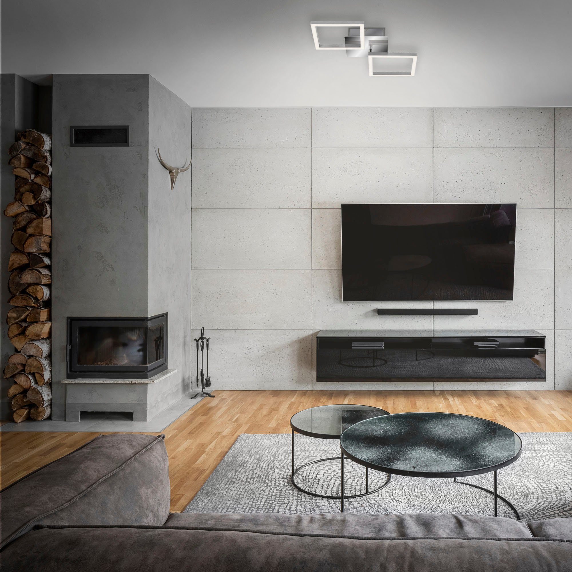 Briloner Leuchten LED Deckenleuchte 3207018 FRAME, LED fest integriert, War günstig online kaufen