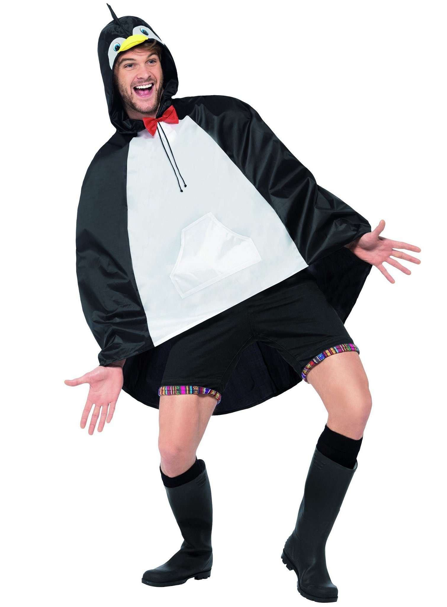 Smiffys Kostüm Poncho Pinguin - Karnevalskostüm Damen Fasching, Tierischer günstig online kaufen
