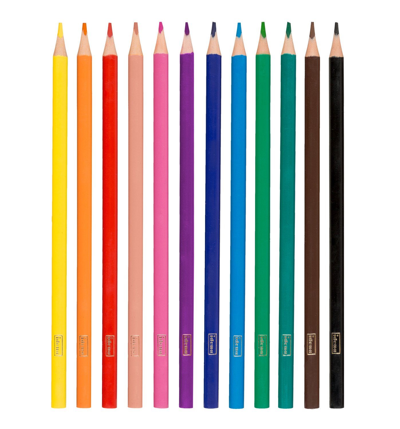 Idena Buntstift Idena 20133 - Buntstifte in 12 Farben, holzfreie Farbstifte in ergonom