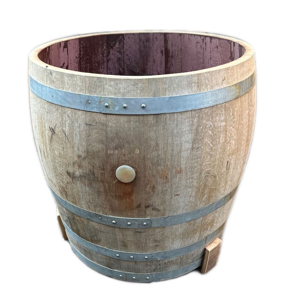 Temesso Kräuterbeet 3/4 von 500L Weinfass als Pflanzkübel