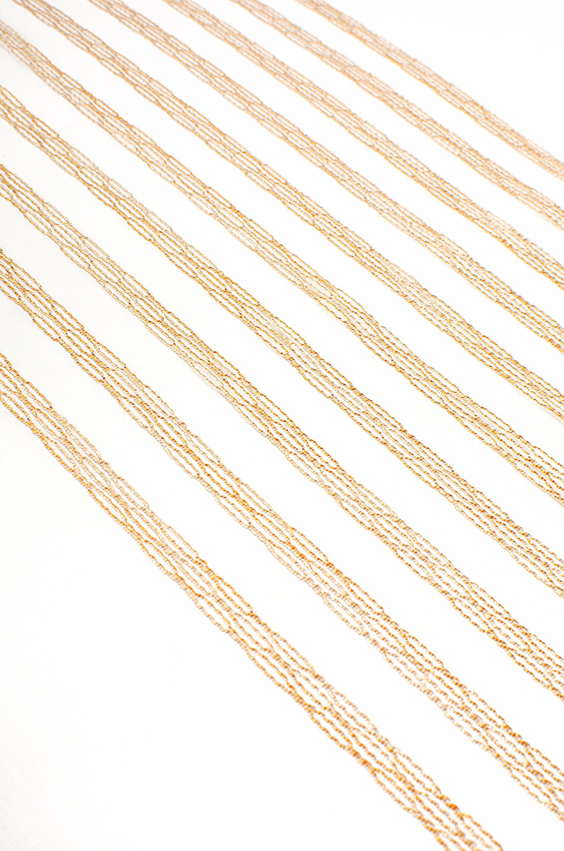 Vorhang Delia, Neutex Jacquard, for Schlaufen mit Schal verdeckte you!, wollweiß/goldfarben halbtransparent, verdeckten (1 Schlaufen St)