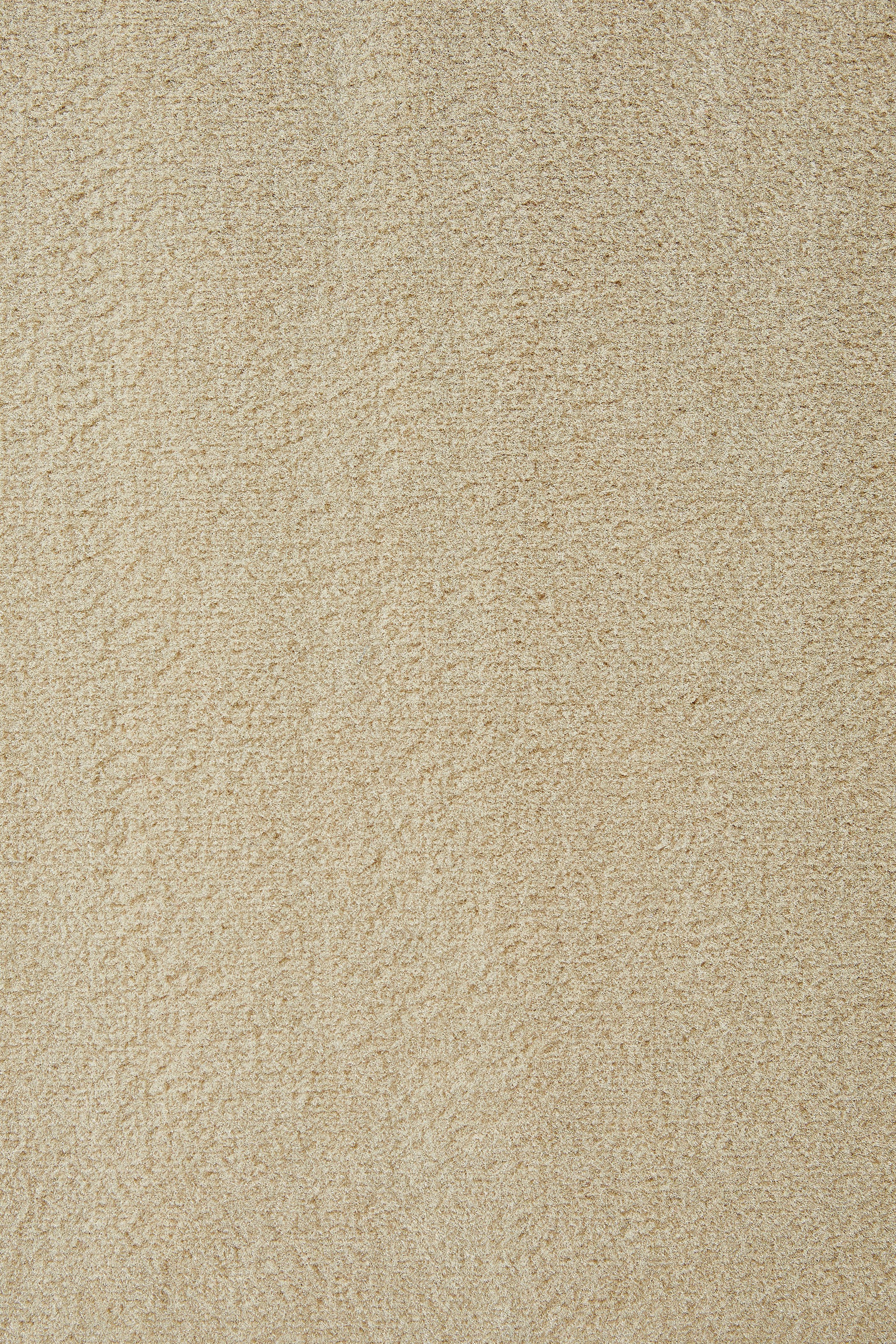 Teppichboden Coupon Velours Kira, Andiamo, rechteckig, Höhe: 8 mm, Uni Farben, Breite 400 cm, strapazierfähig, pflegeleicht, Wohnzimmer beige