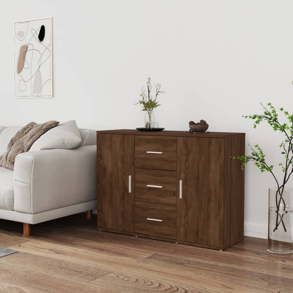furnicato Sideboard Braun Eichen-Optik 91x29,5x65 cm Holzwerkstoff (1 St) günstig online kaufen
