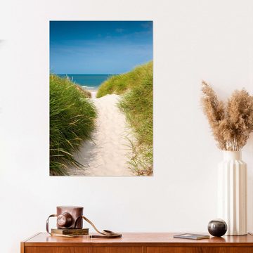 Posterlounge Wandfolie Reiner Würz, Strandaufgang durch die Dünen, Wohnzimmer Maritim Fotografie