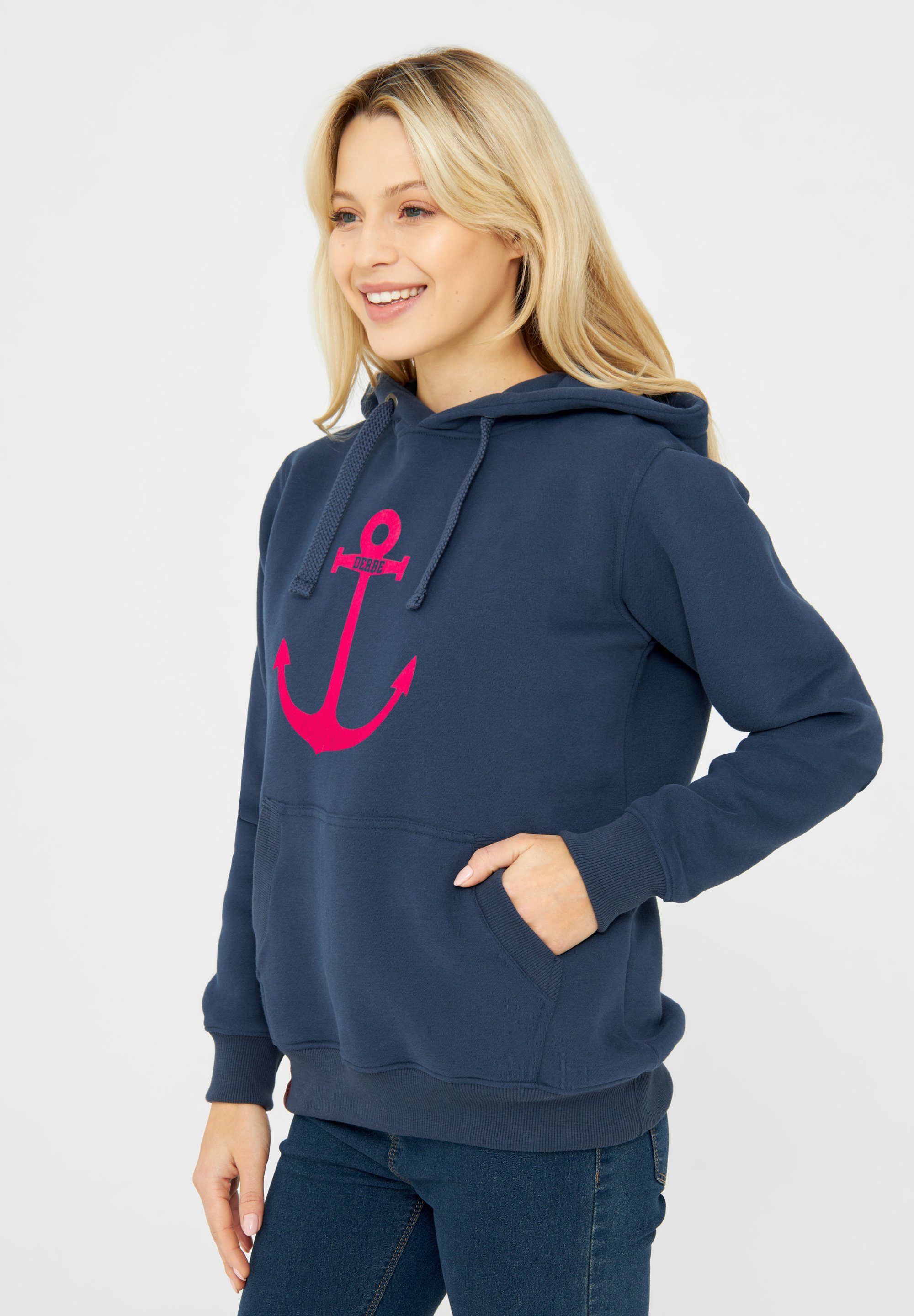 Hoody navy Derbe Kapuzensweatshirt Anker Kapuzenpullover Damen