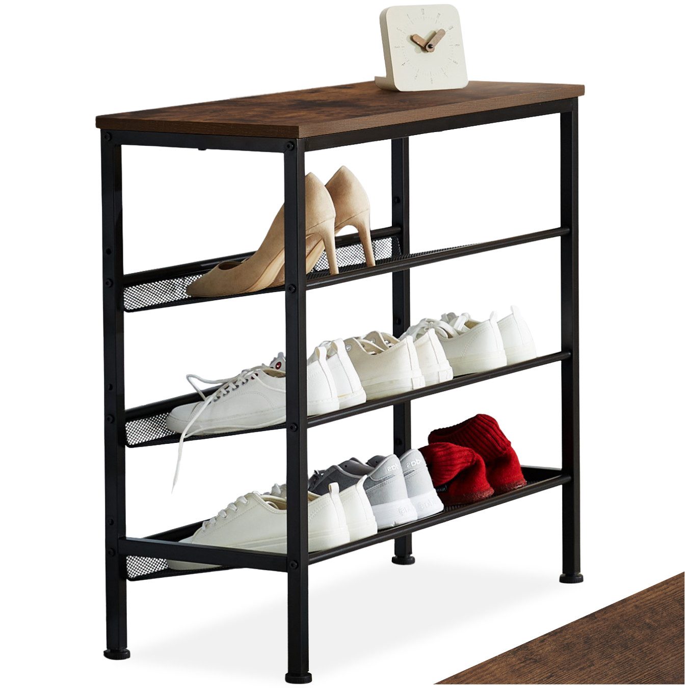 tectake Schuhregal Wolverhampton, Set 1-tlg., Industrial Style günstig online kaufen