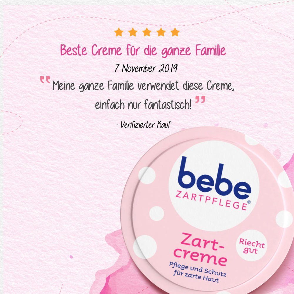 - 150ml Zartcreme Zartpflege Hautcreme bebe