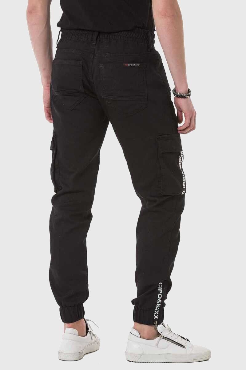 Cipo & Baxx Cargohose Hose mit elastischen Bündchen