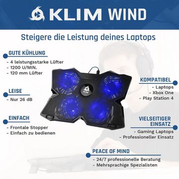 KLIM Notebook-Kühler Wind, Laptop-Kühlpad – der leistungsstärkste schnelle Kühlventilator