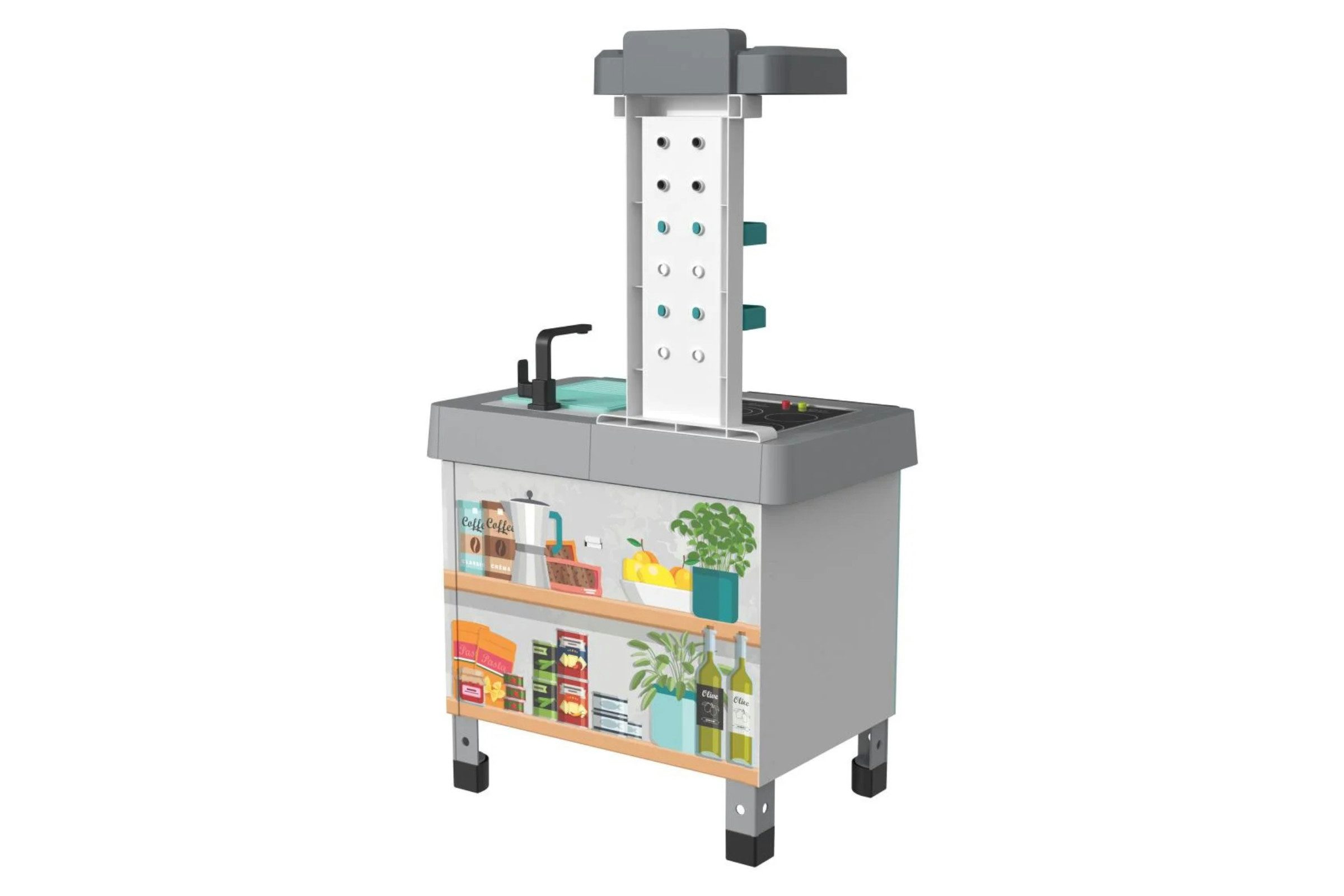Playtive Spielküche Playtive Spielküche 35 Teilig mit Licht, Sound & Zubehör ab 3 Jahren, Spielküche mit Licht, Sound und 35-teiligem Zubehörset