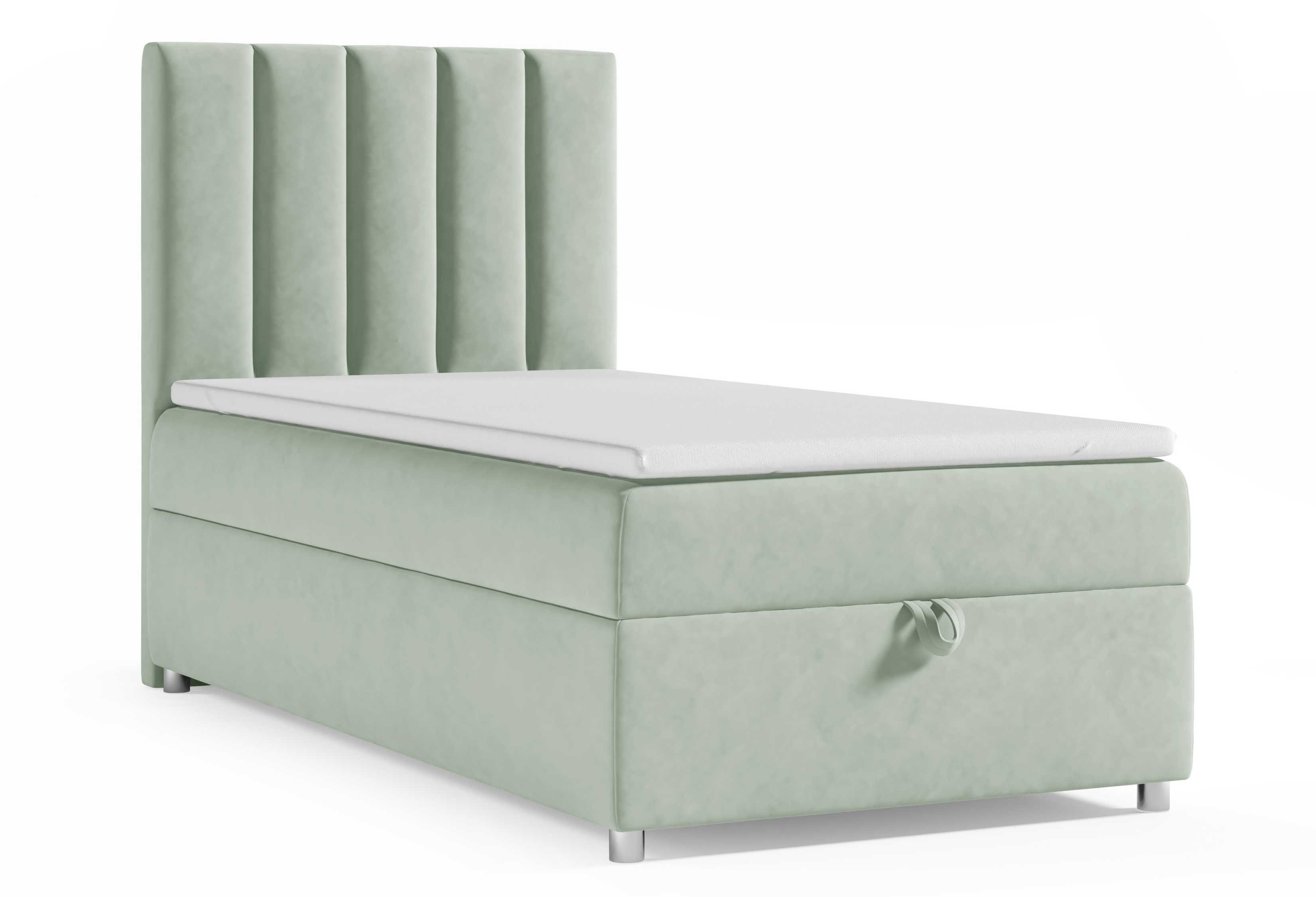 Bonellfederkern SINGLE Boxspringbett K-10 Home Mintgrun Topper Best mit Trinity inkl. Bettkasten for