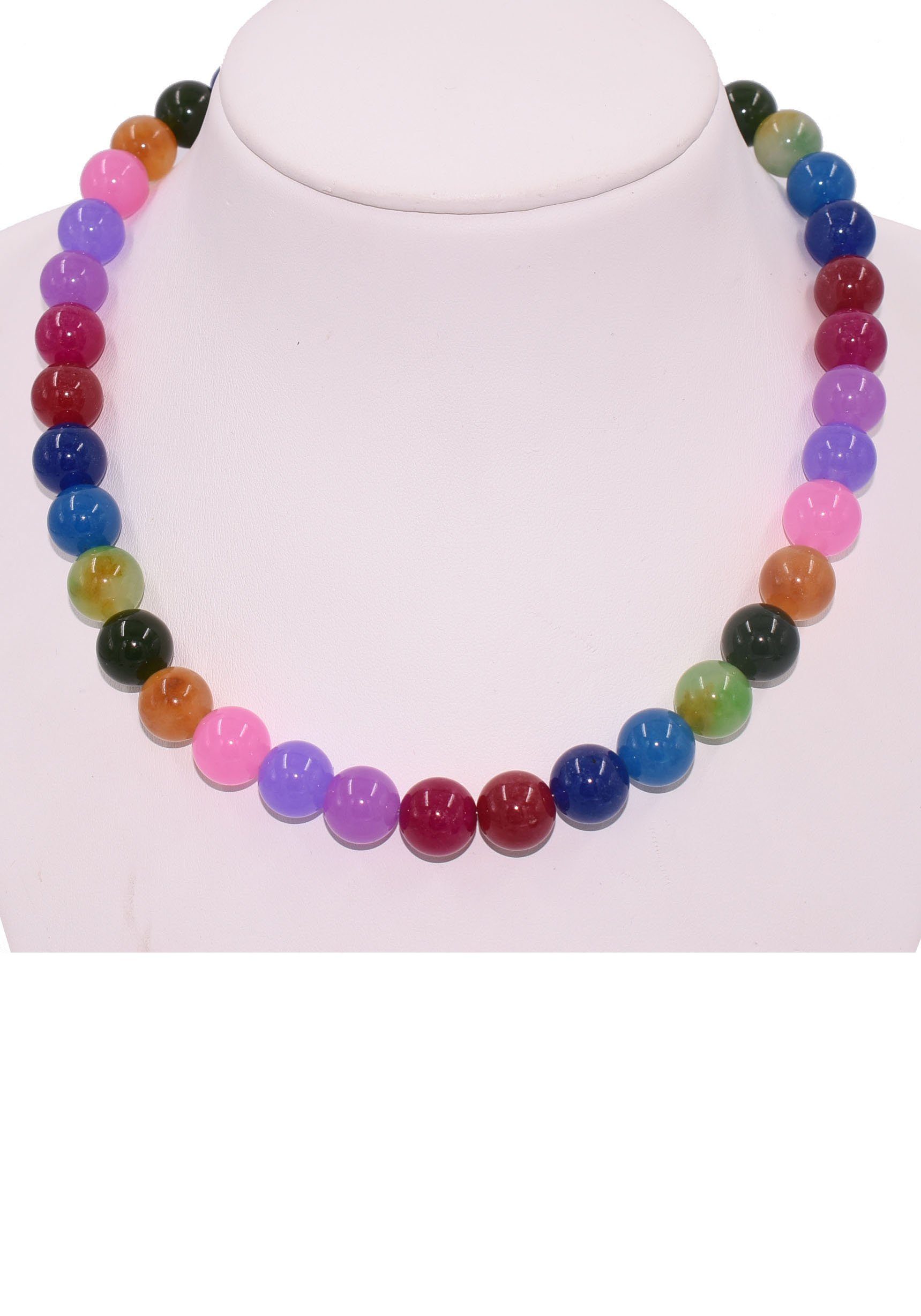 Firetti Collier Schmuck Geschenk Halsschmuck Halskette Farbstein Edelstein Quarz, Made in Germany - mit Quarz