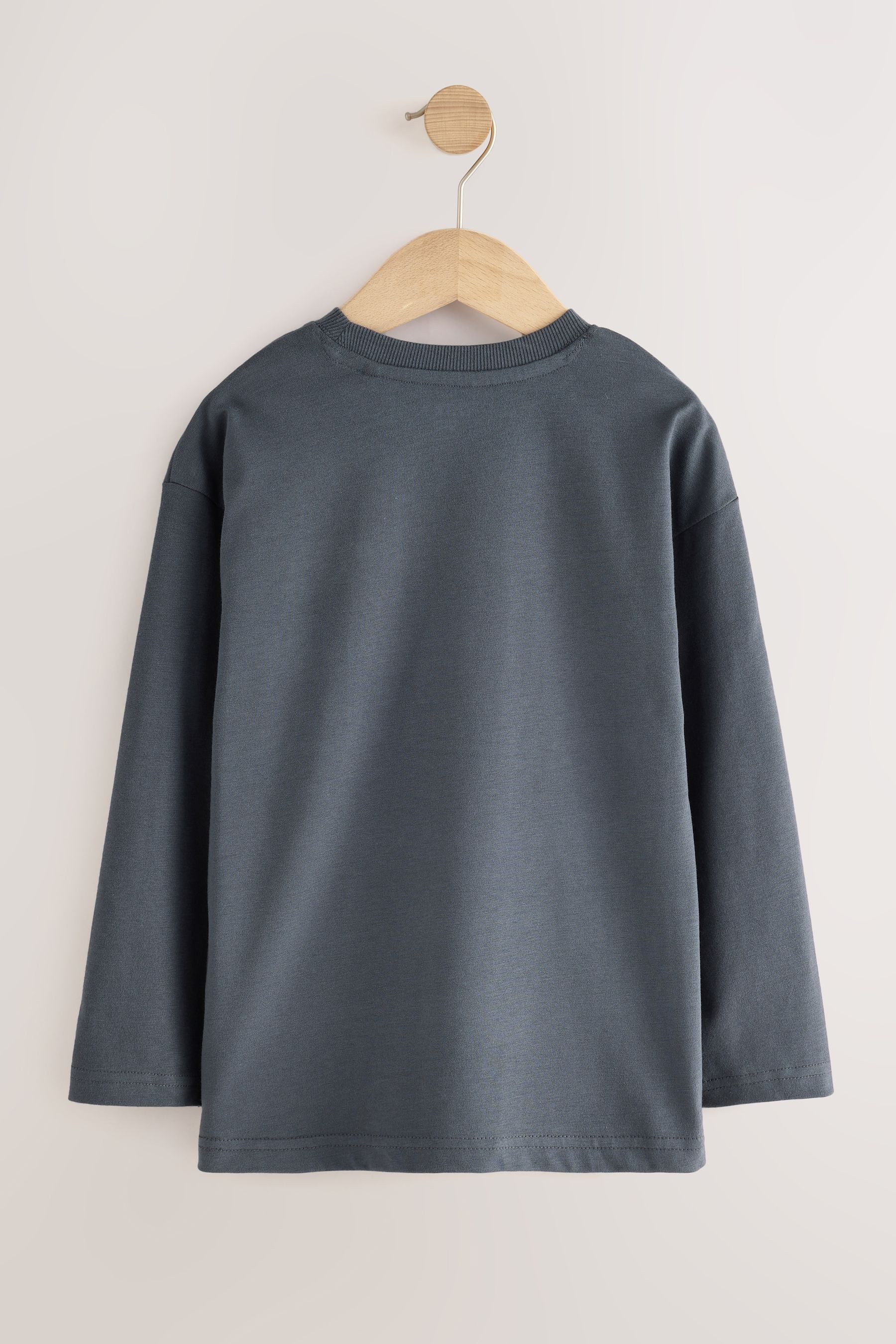 Next Langarmshirt Relaxed Fit Langarmshirt mit Print aus Baumwolle (1-tlg) – Bild 2 von 5
