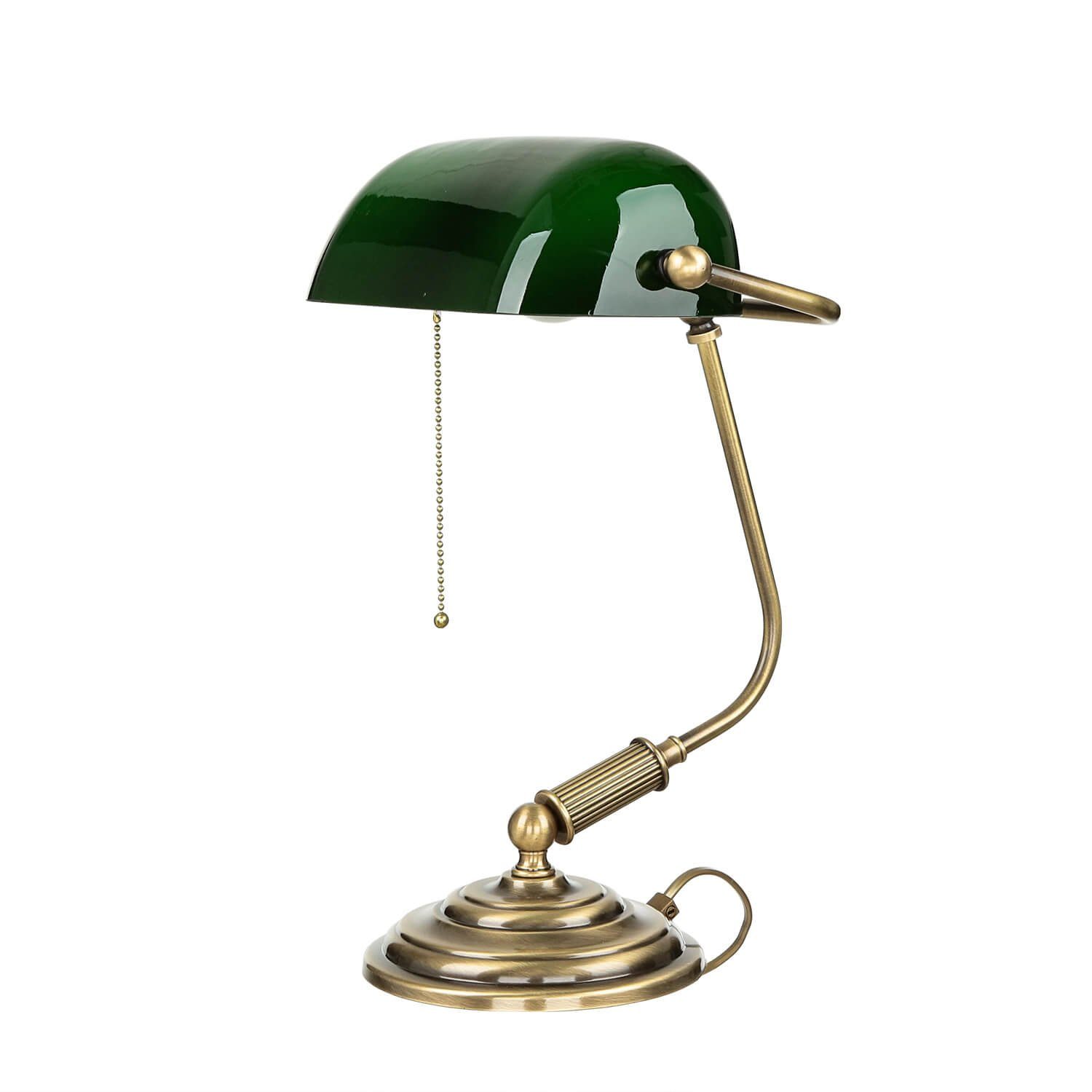 Bankerlampe Grün Bankerleuchte Tischlampe Schreibtischleuchte Beweglich Messing Grün E14 Bibliothek Lampe