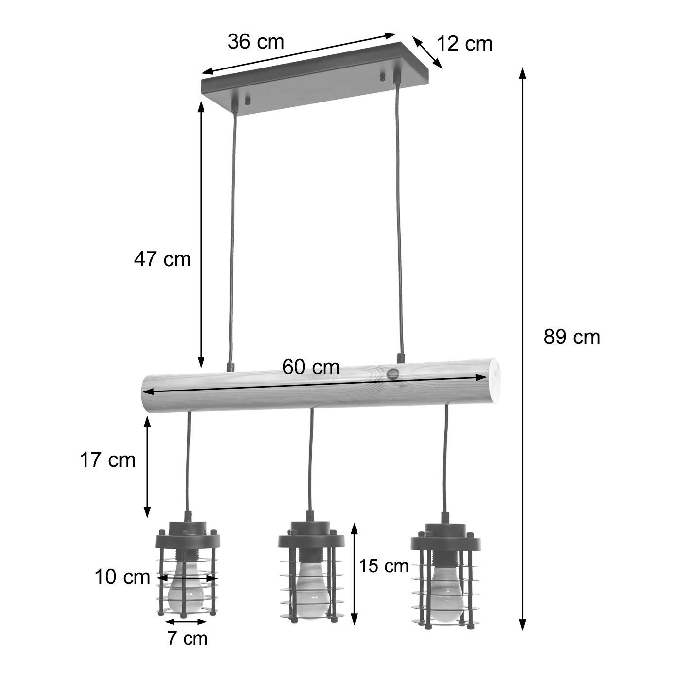 Pendelleuchte MCW-H83, MCW Industrie-Design Leuchtmittel, ohne Beleuchtung,